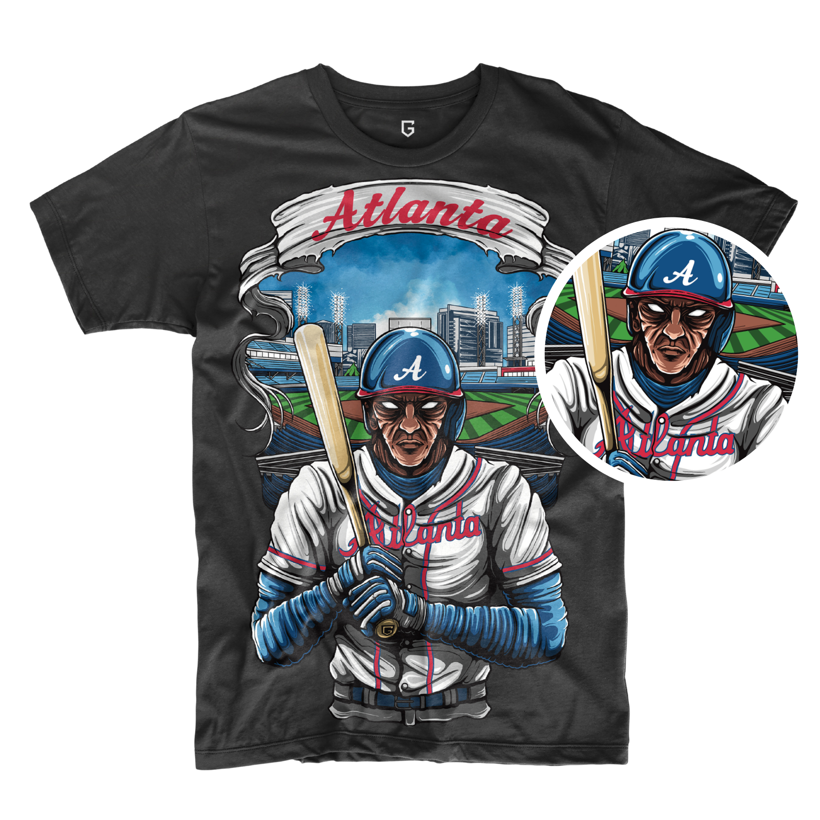 Atlanta Baseball Graphic Tee- 2-in-1 T-Shirt Deal