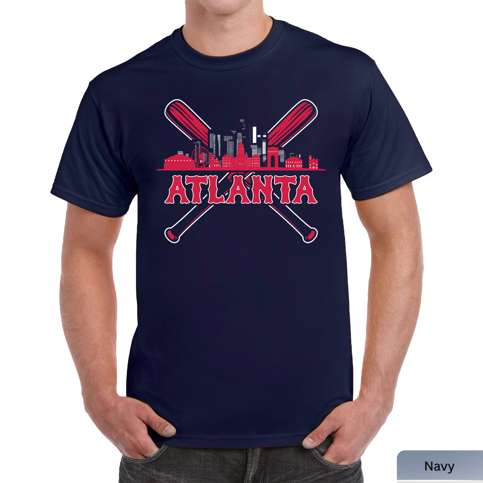 Atlanta Baseball Graphic Tee- 2-in-1 T-Shirt Deal
