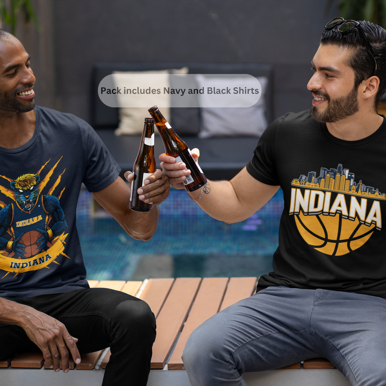 Indiana Basketball 4-Pack Shirt Bundle – Black & Navy
