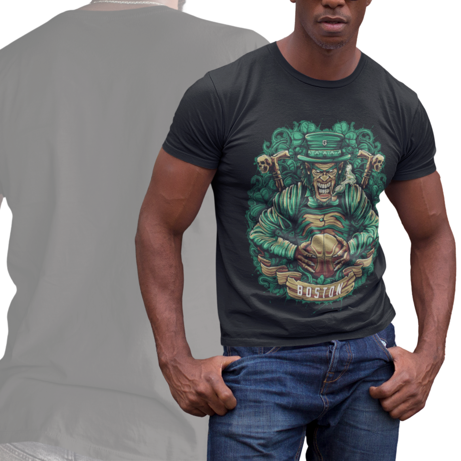 Boston Basketball 4-Pack Shirt Bundle – Black & Green