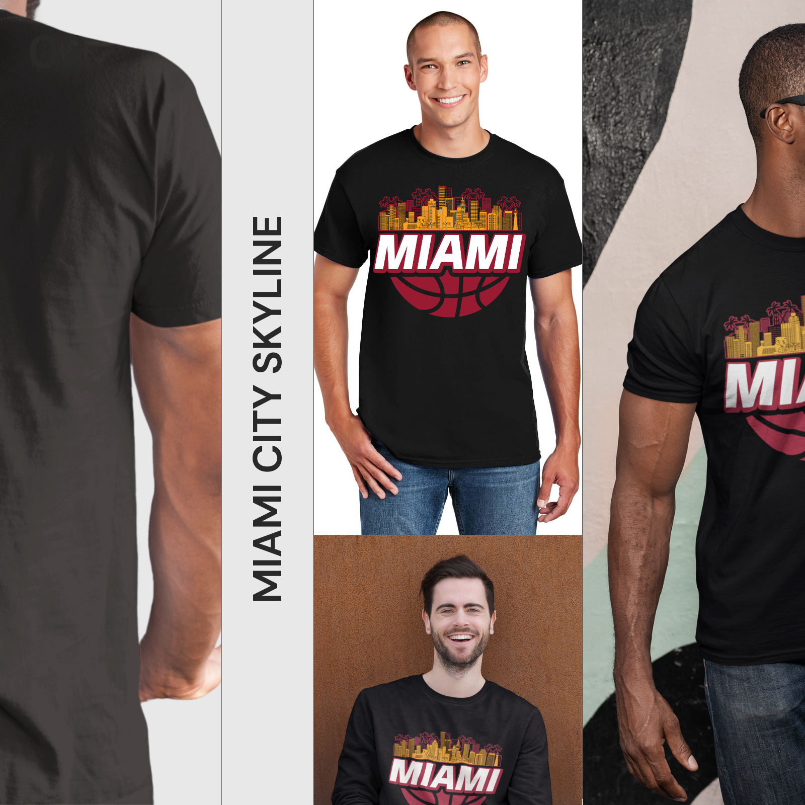 Miami Basketball Graphic Tee 2-Pack Shirt Bundle