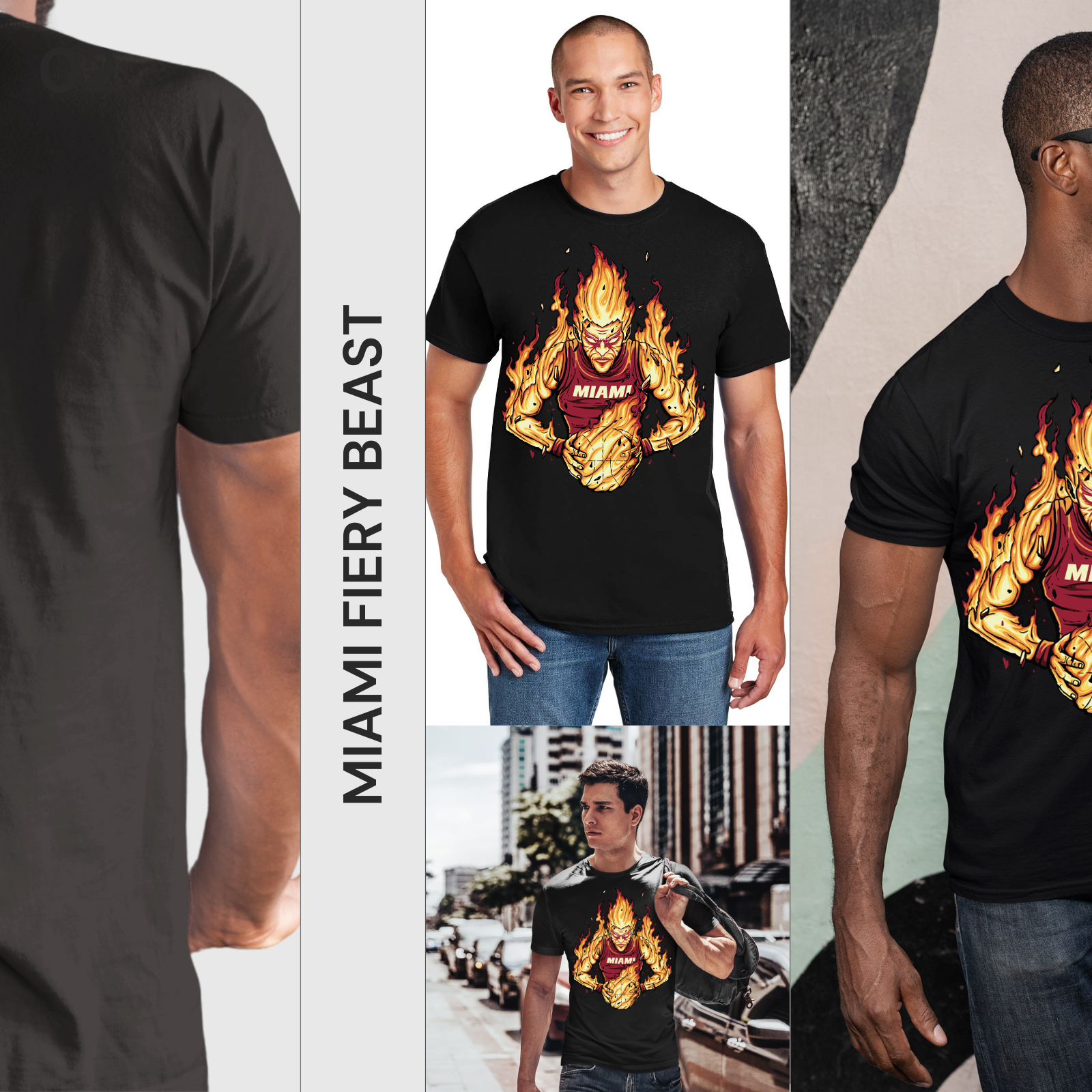 Miami Basketball Graphic Tee 2-Pack Shirt Bundle