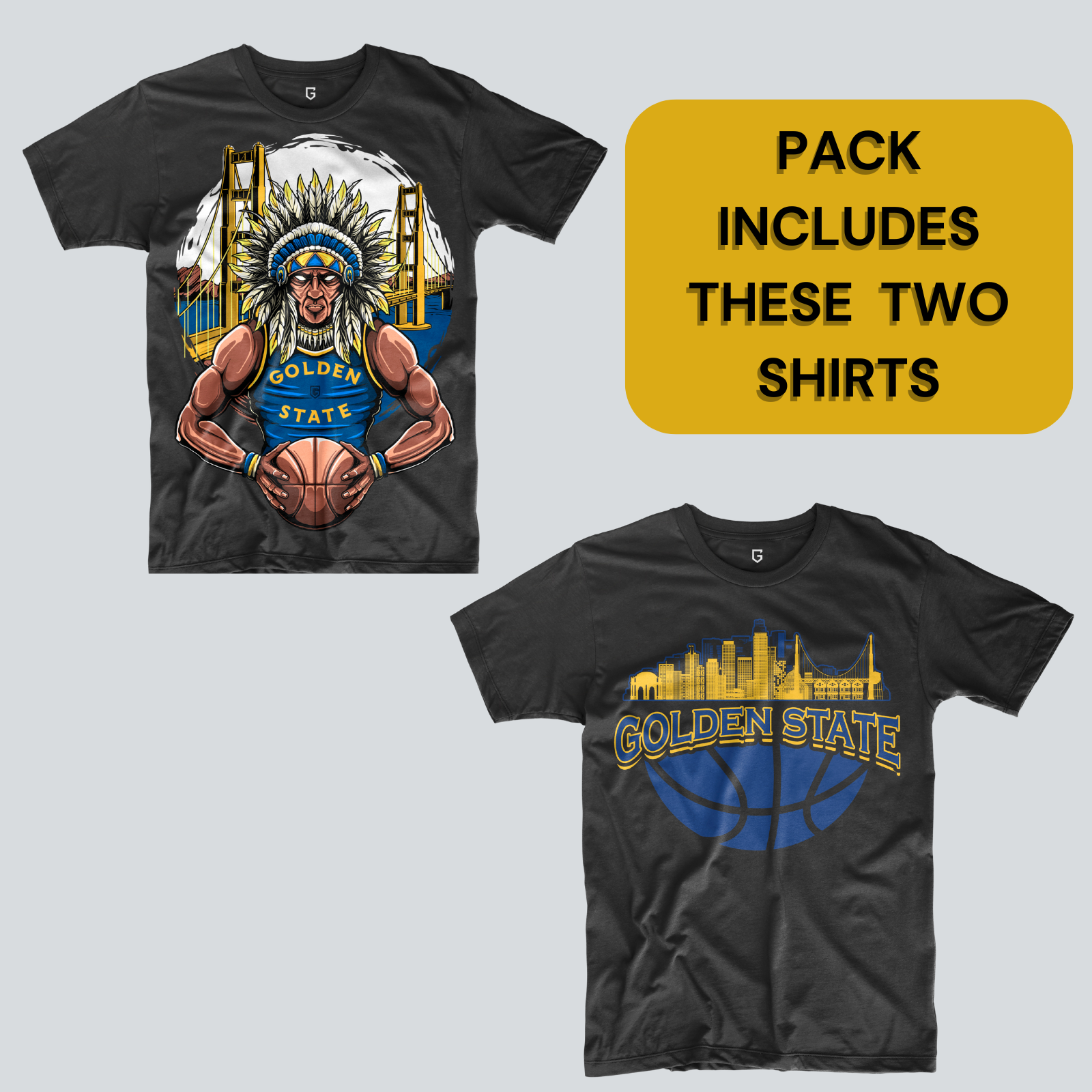 Golden State Basketball 2-Pack Shirt Bundle