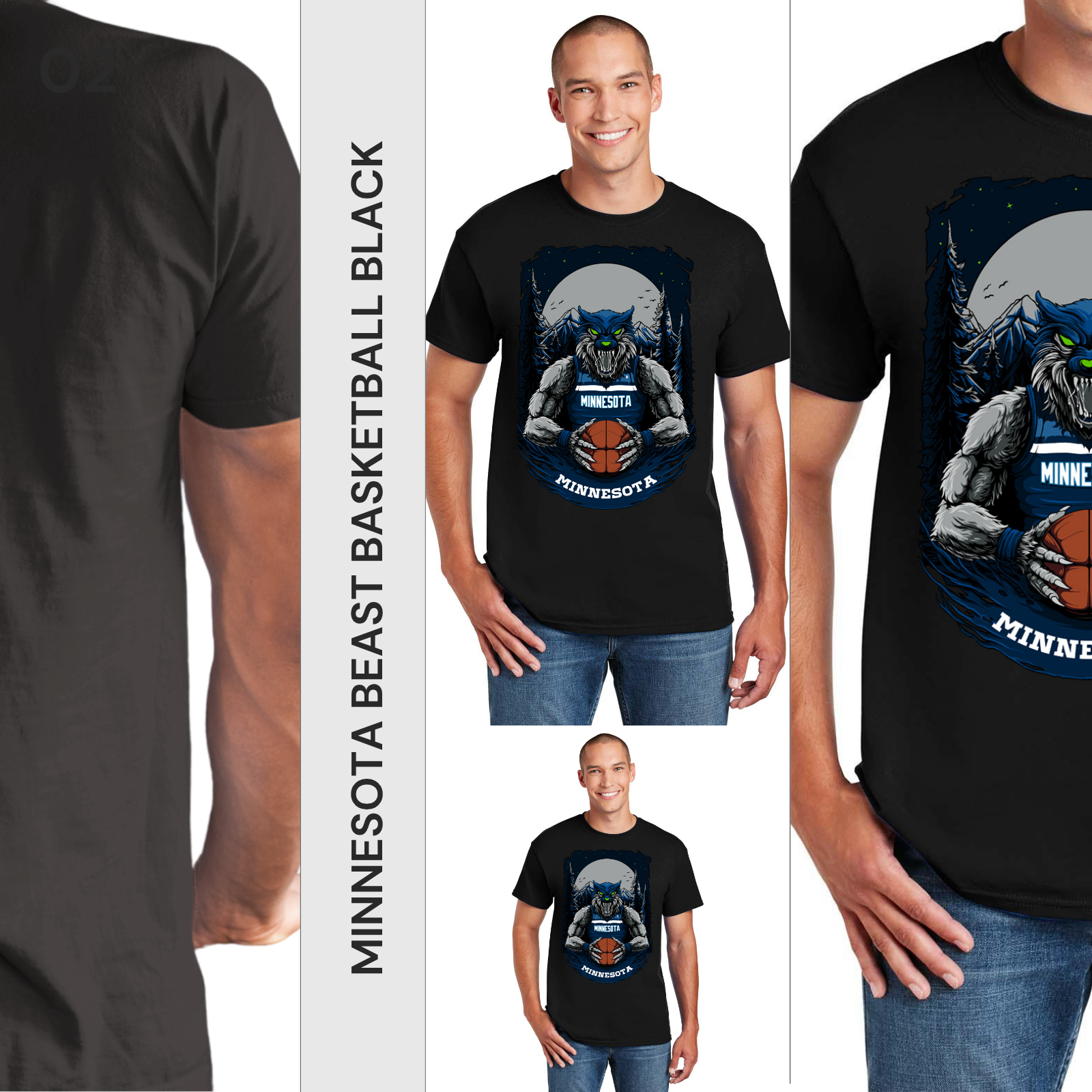 Minnesota Basketball 4-Pack Shirt Bundle – Black & Navy