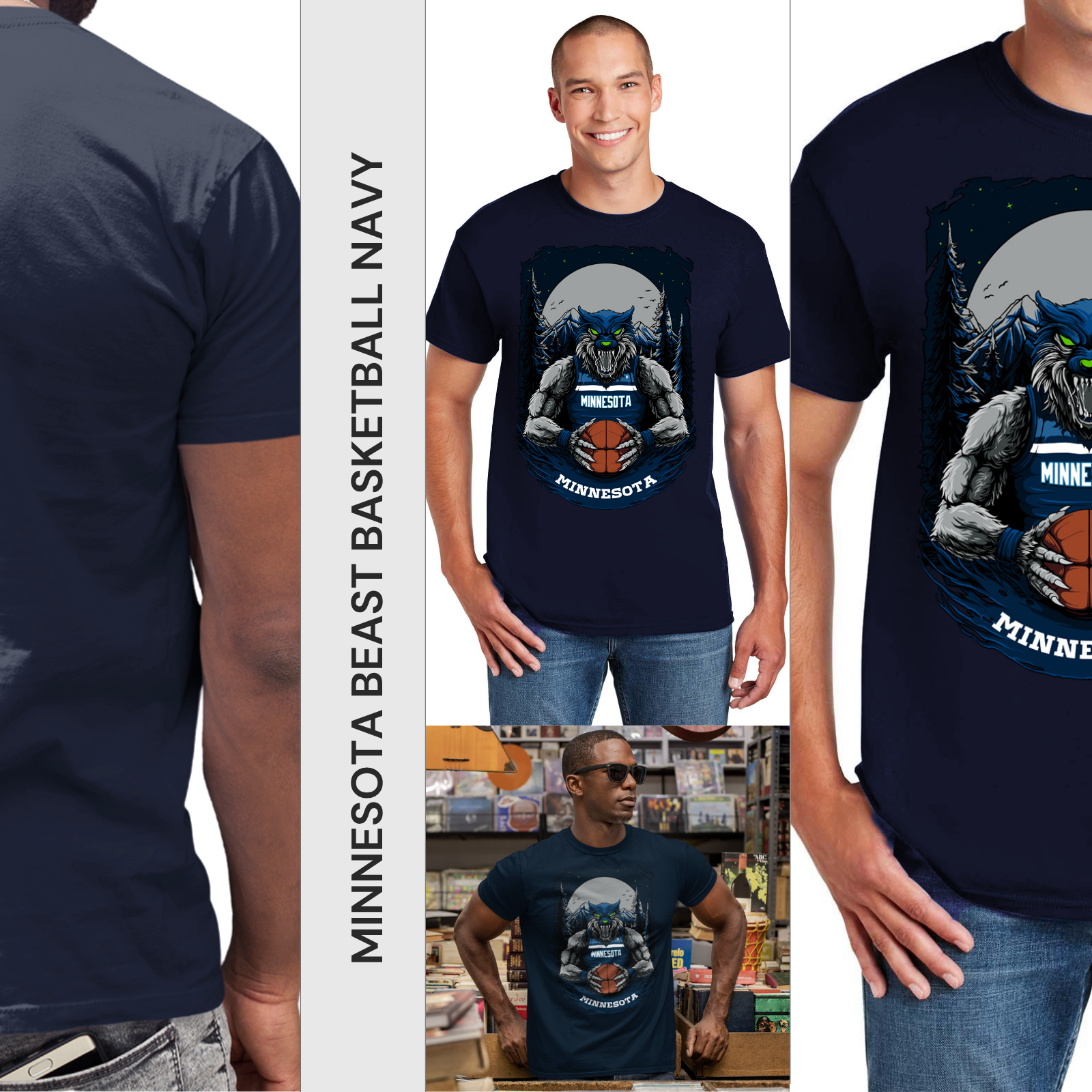 Minnesota Basketball 4-Pack Shirt Bundle – Black & Navy