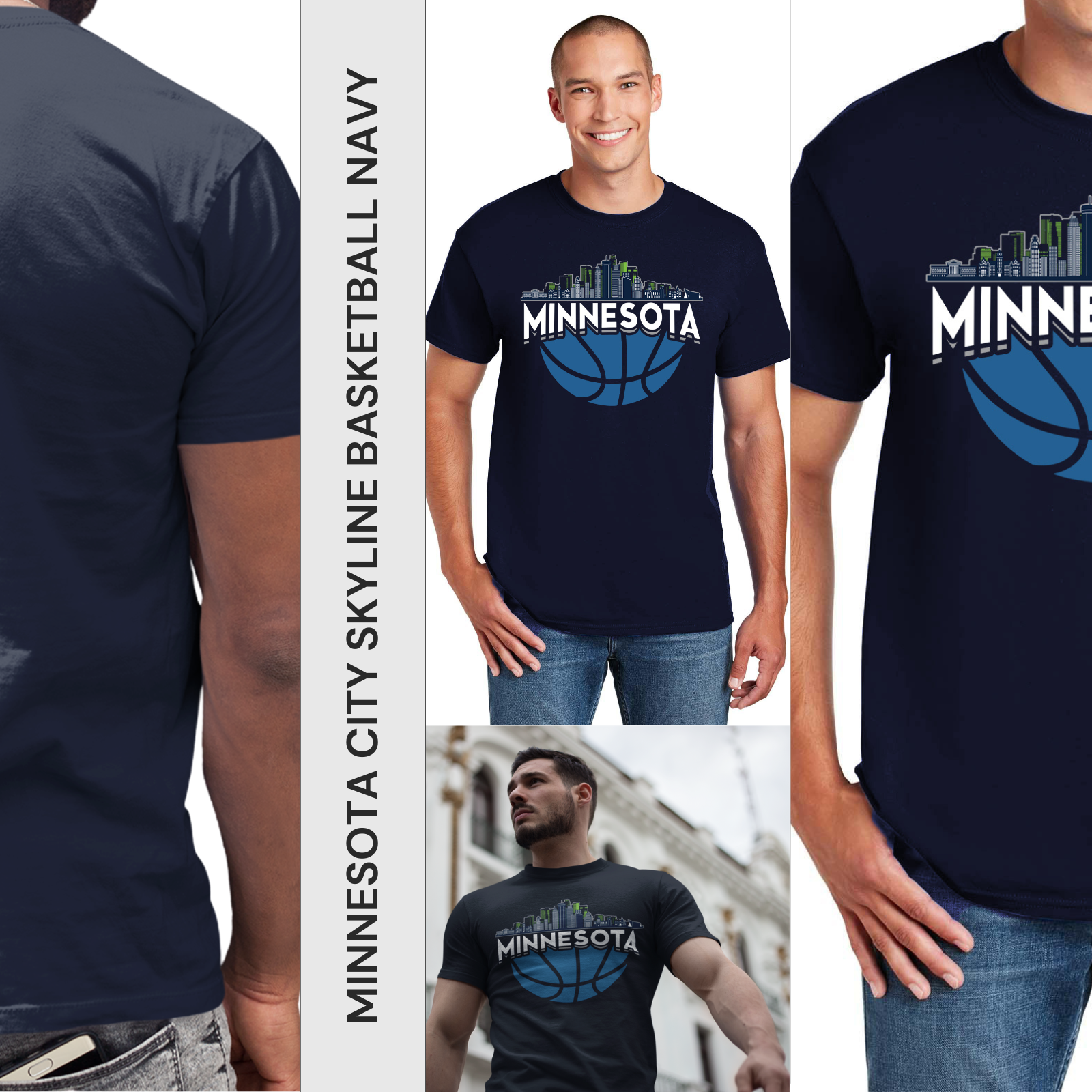 Minnesota Basketball 4-Pack Shirt Bundle – Black & Navy