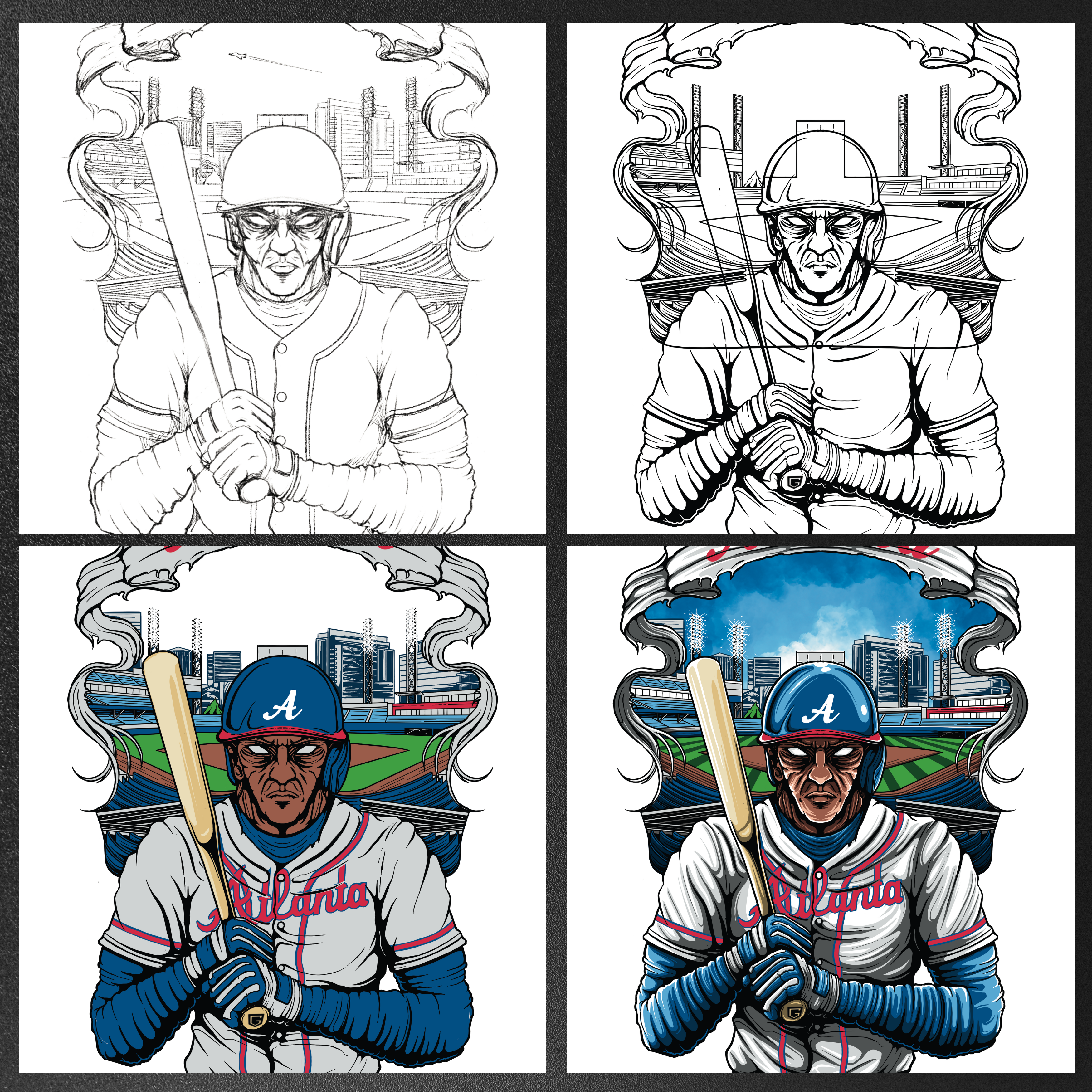 Atlanta Baseball Men's Graphic Sweatshirt