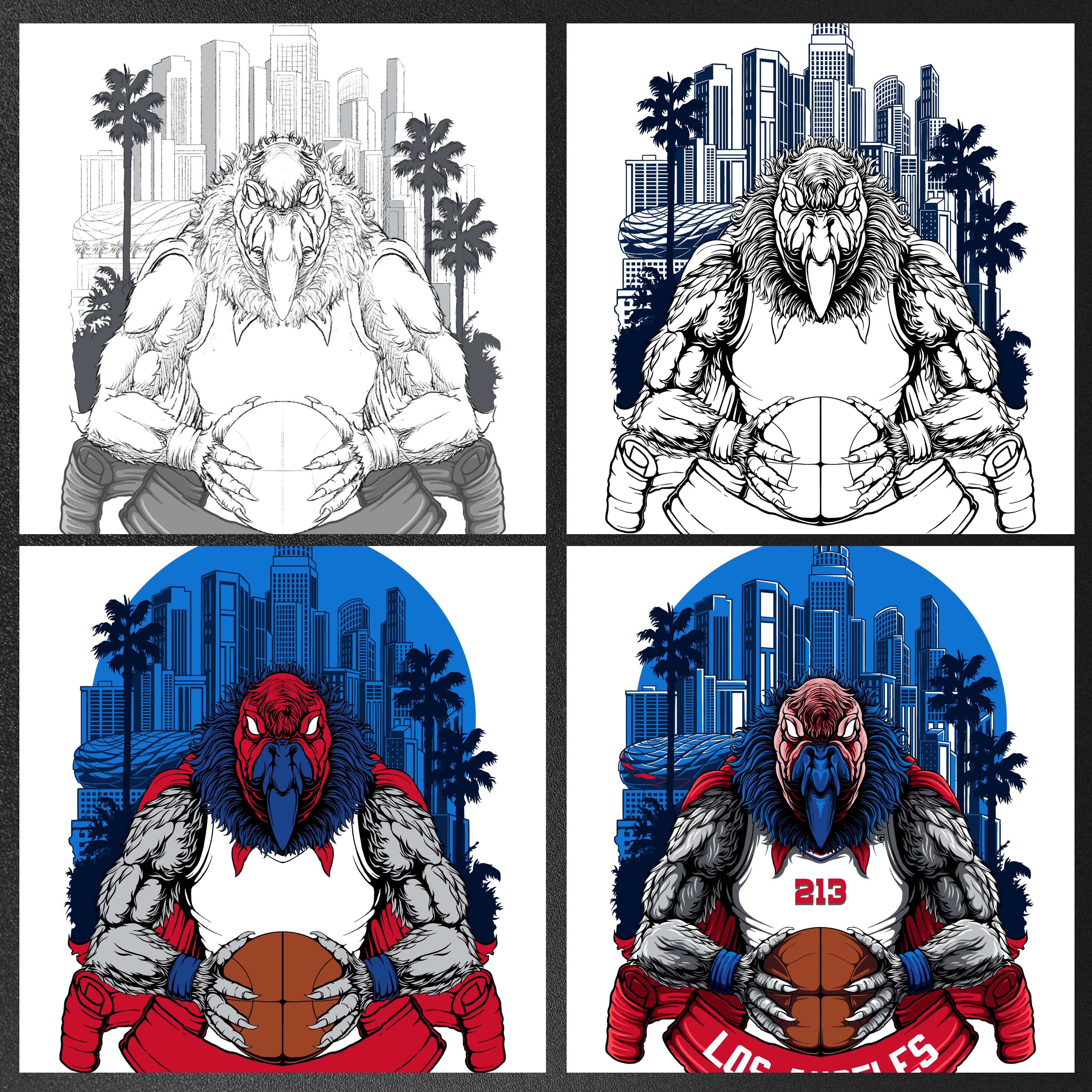 Los Angeles Basketball Chuck Men's T-Shirt
