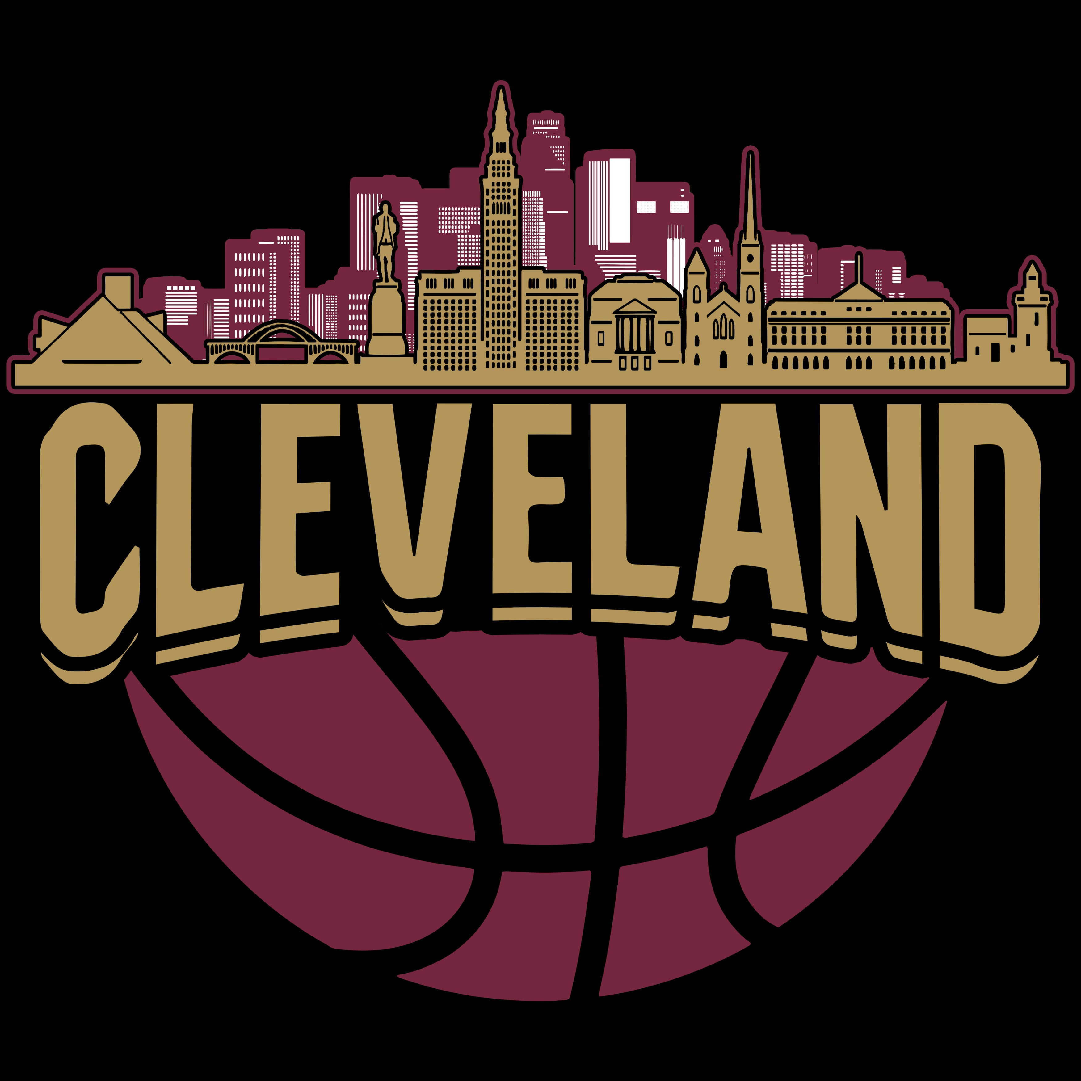 Cleveland Basketball Skyline Men's T-Shirt