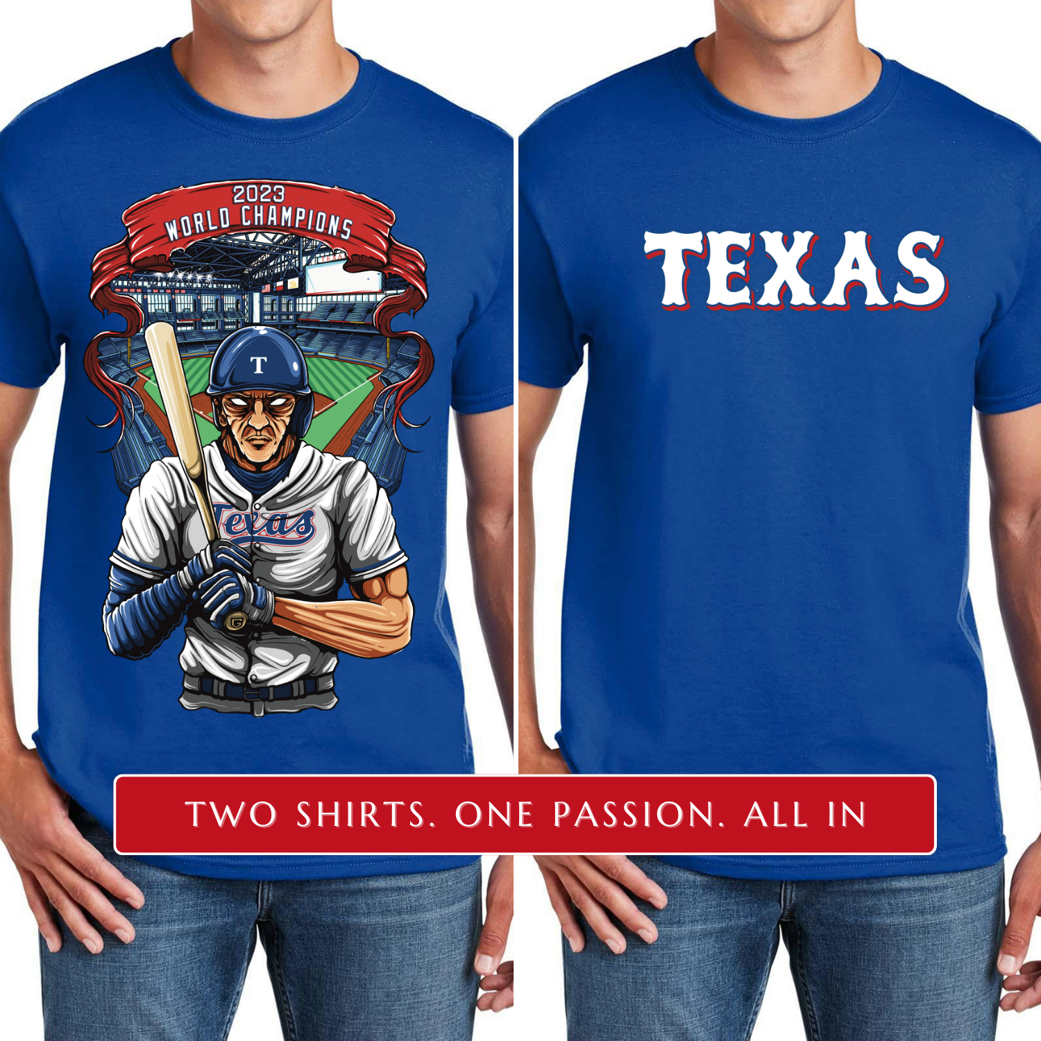 Texas Baseball 2-Pack Shirt Bundle – Blue