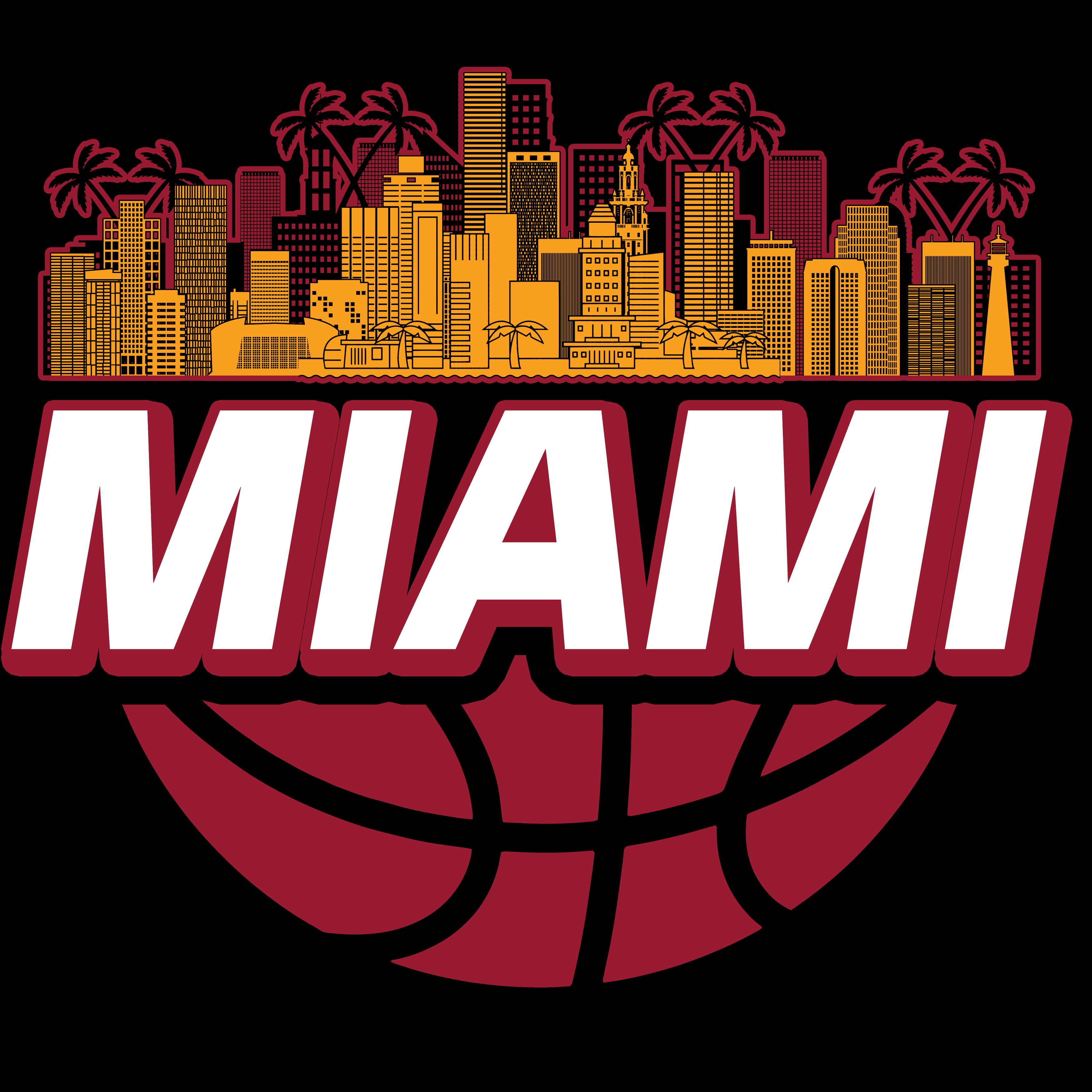 Miami Basketball Skyline Men's T-Shirt
