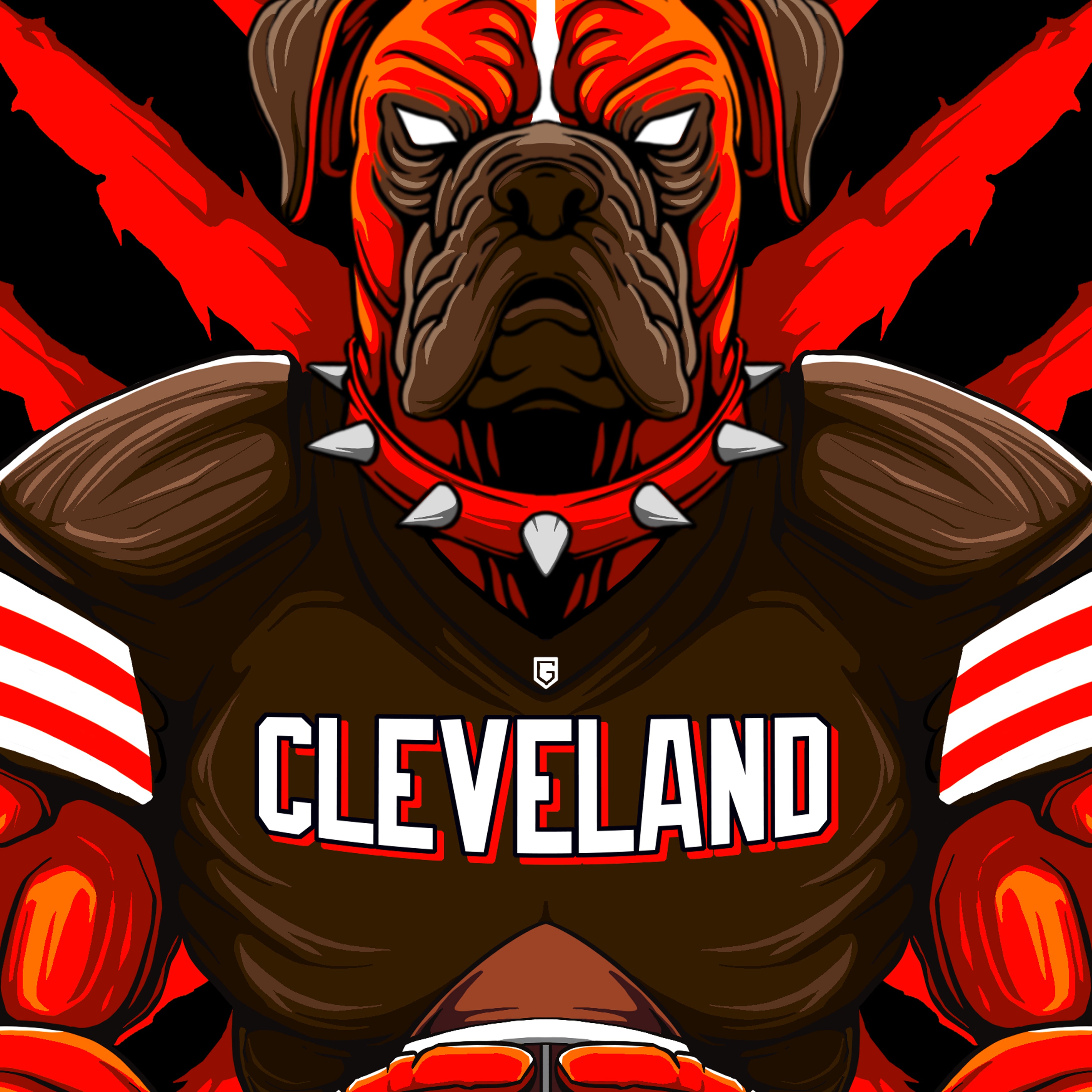 Cleveland Football Long Sleeve Men's T-Shirt