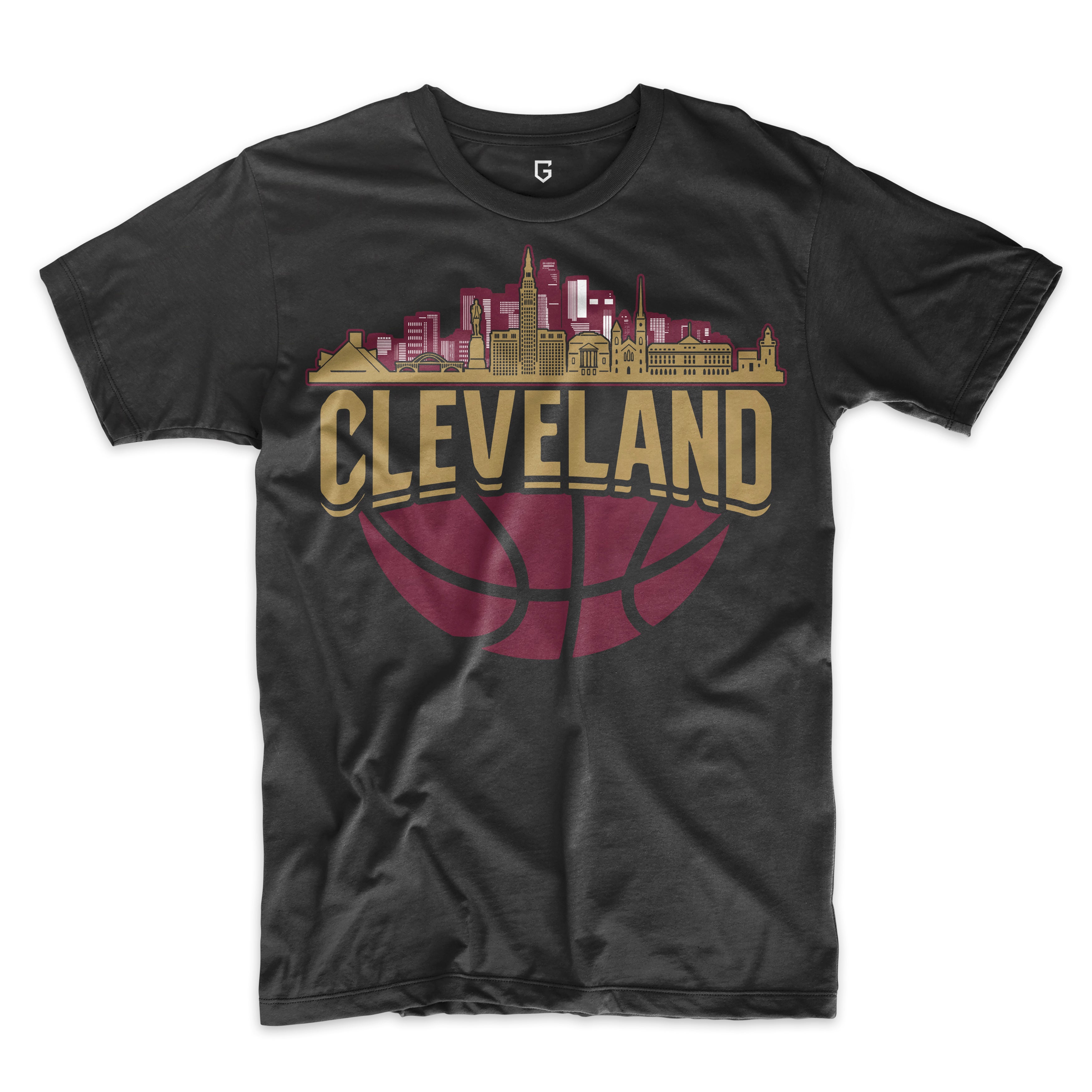 Cleveland Basketball Skyline Men's T-Shirt