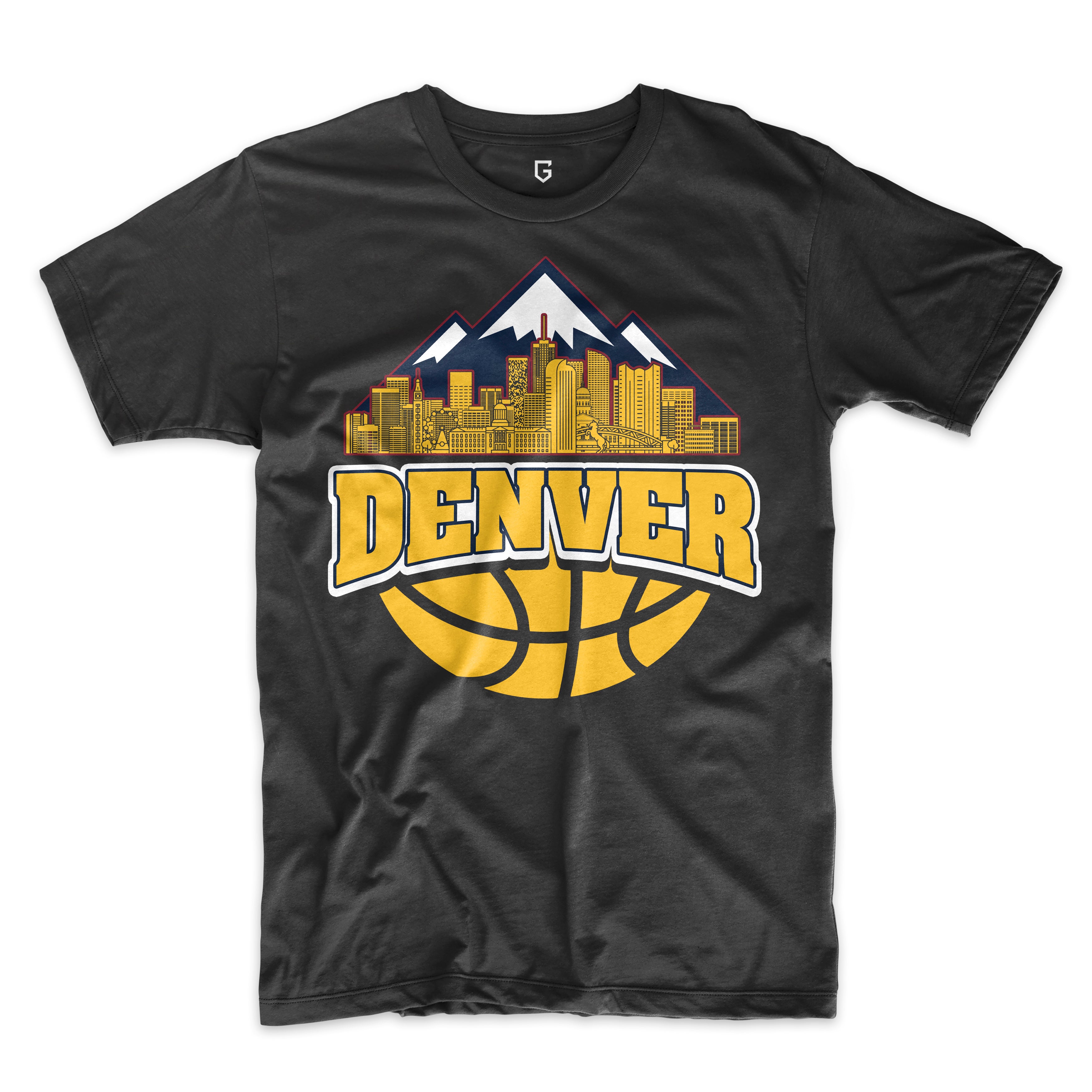 Denver Basketball Skyline Men's T-Shirt