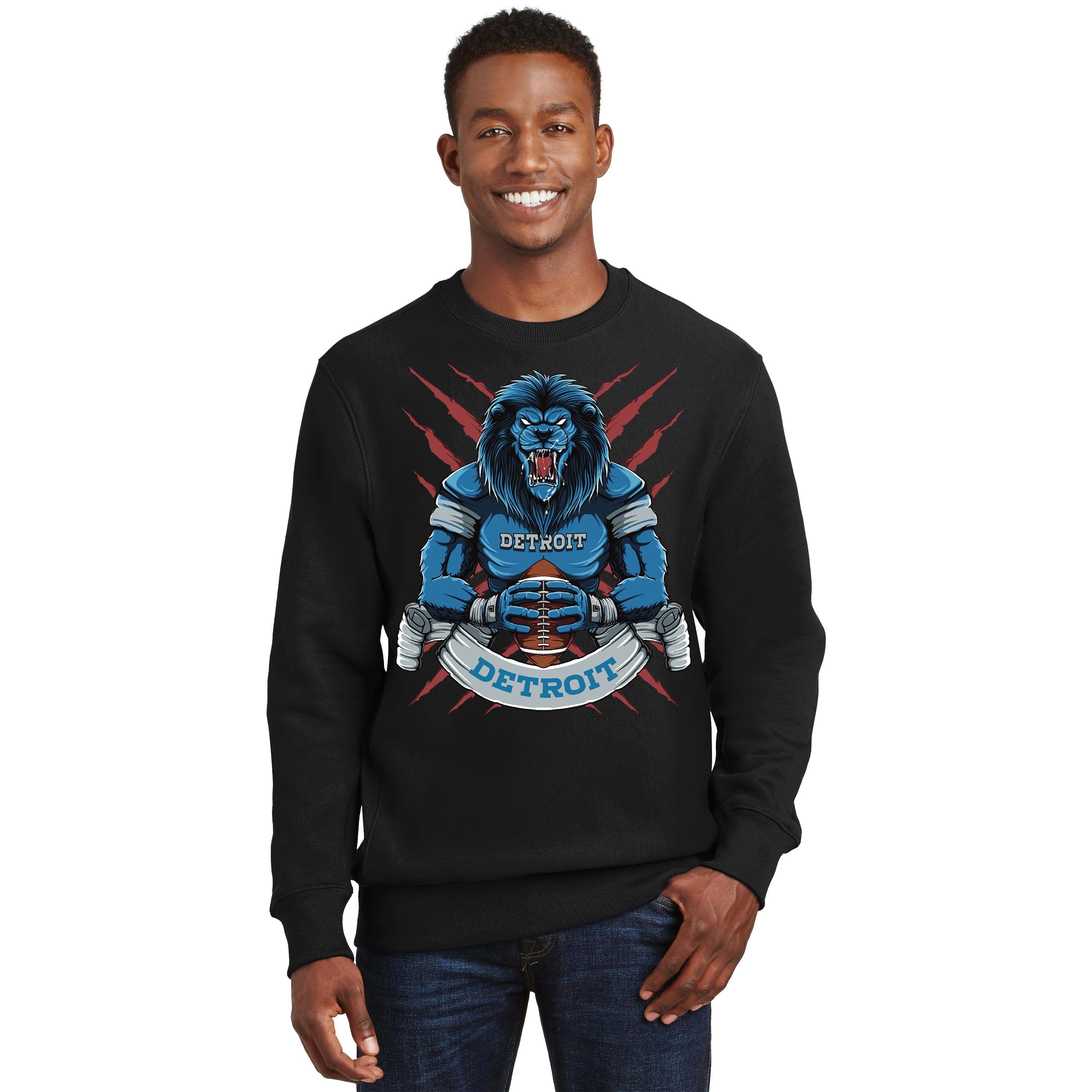 Detroit Football Men's Graphic Sweatshirt