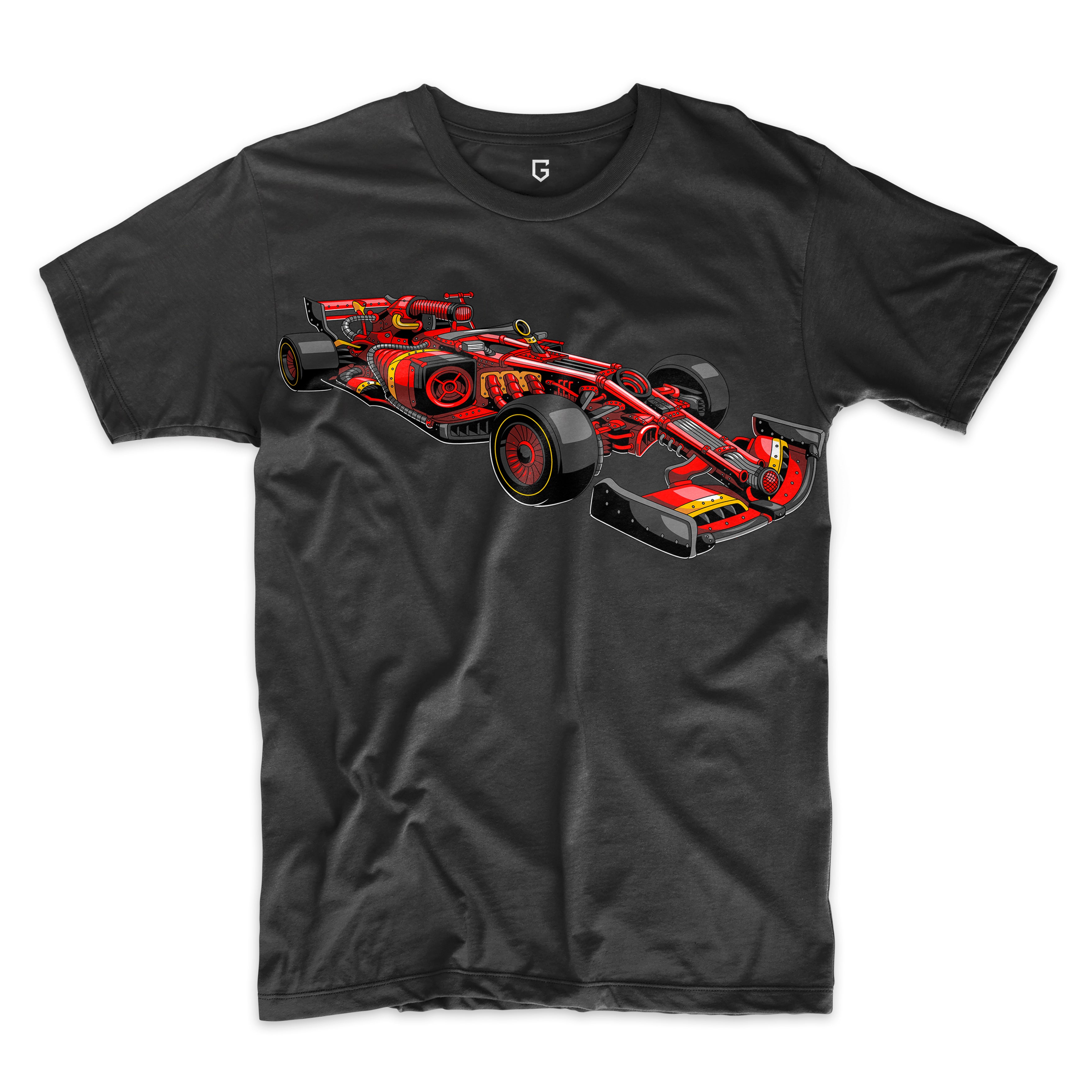 FORMULA RACING RED CAR STEAMPUNK