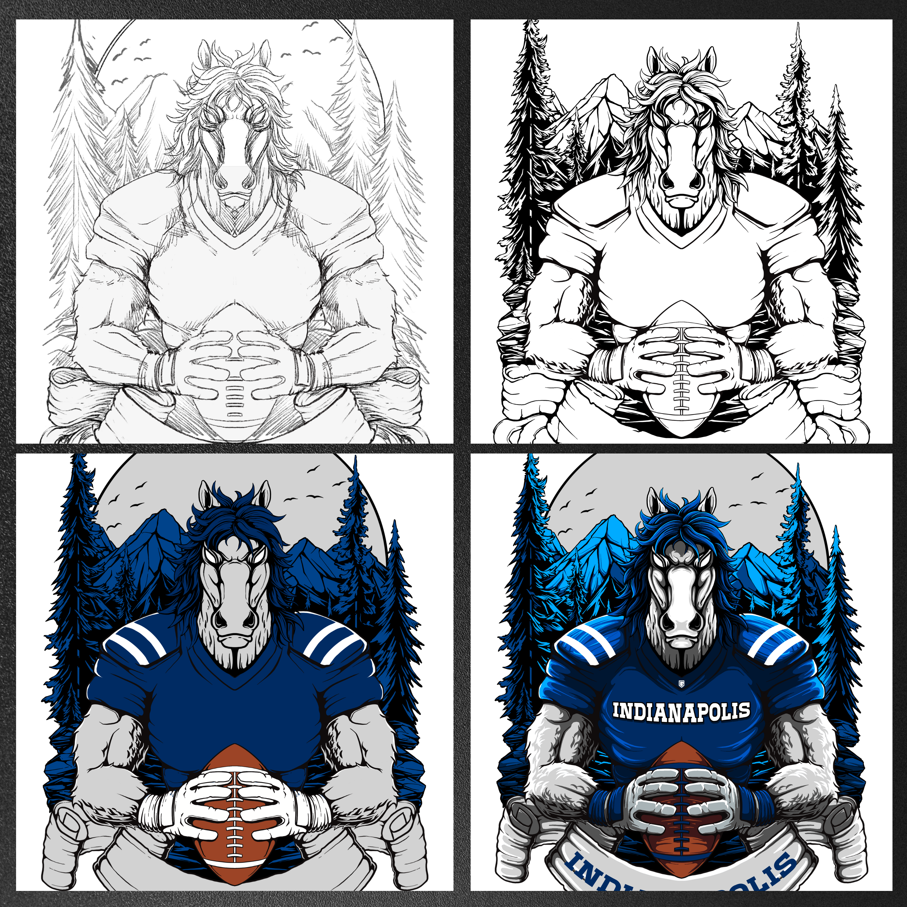 Indianapolis Football Men's Graphic Hoodie