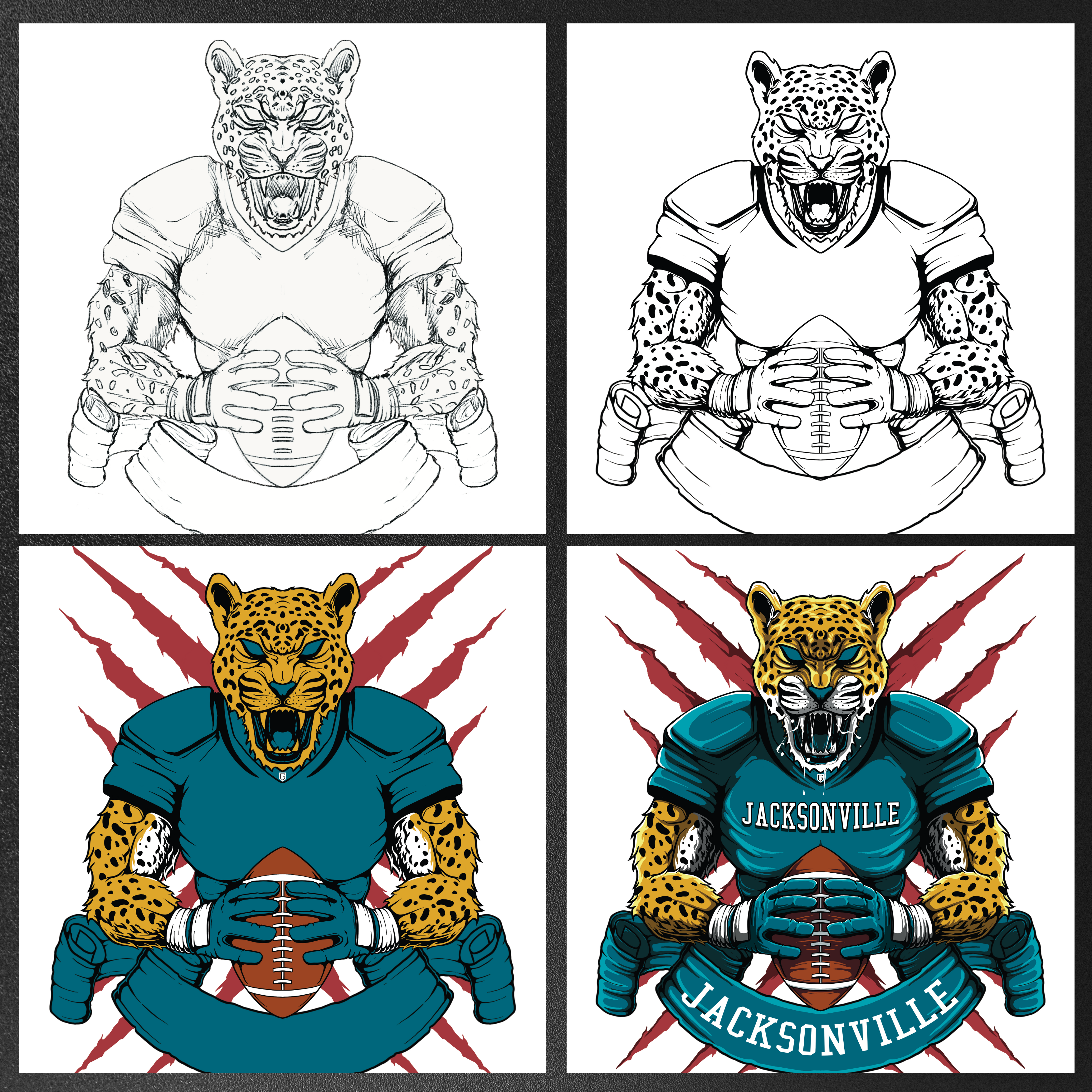 Jacksonville Football Men's Graphic Hoodie