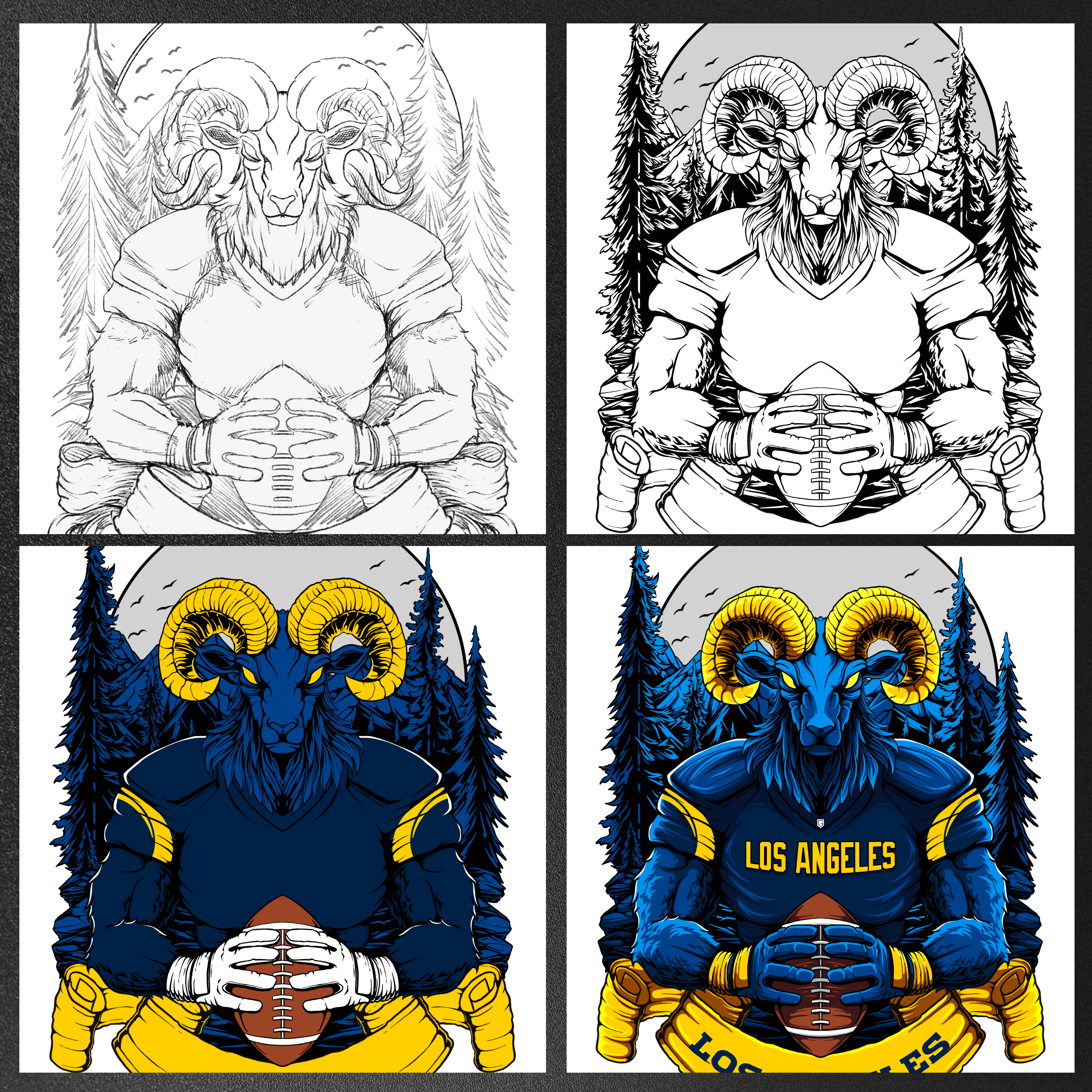 Los Angeles Football Men's Graphic Hoodie