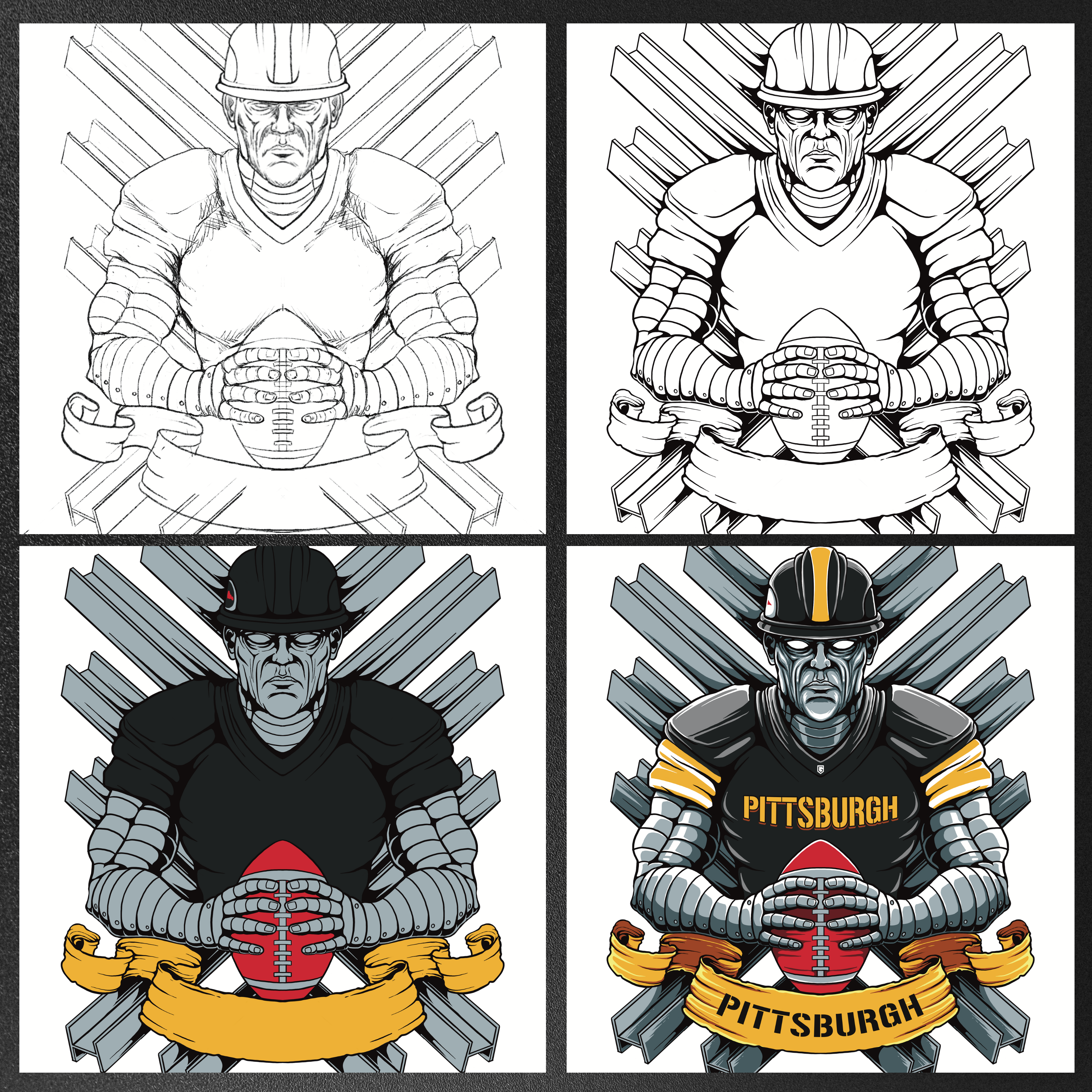 Pittsburgh Football Men's Graphic Hoodie