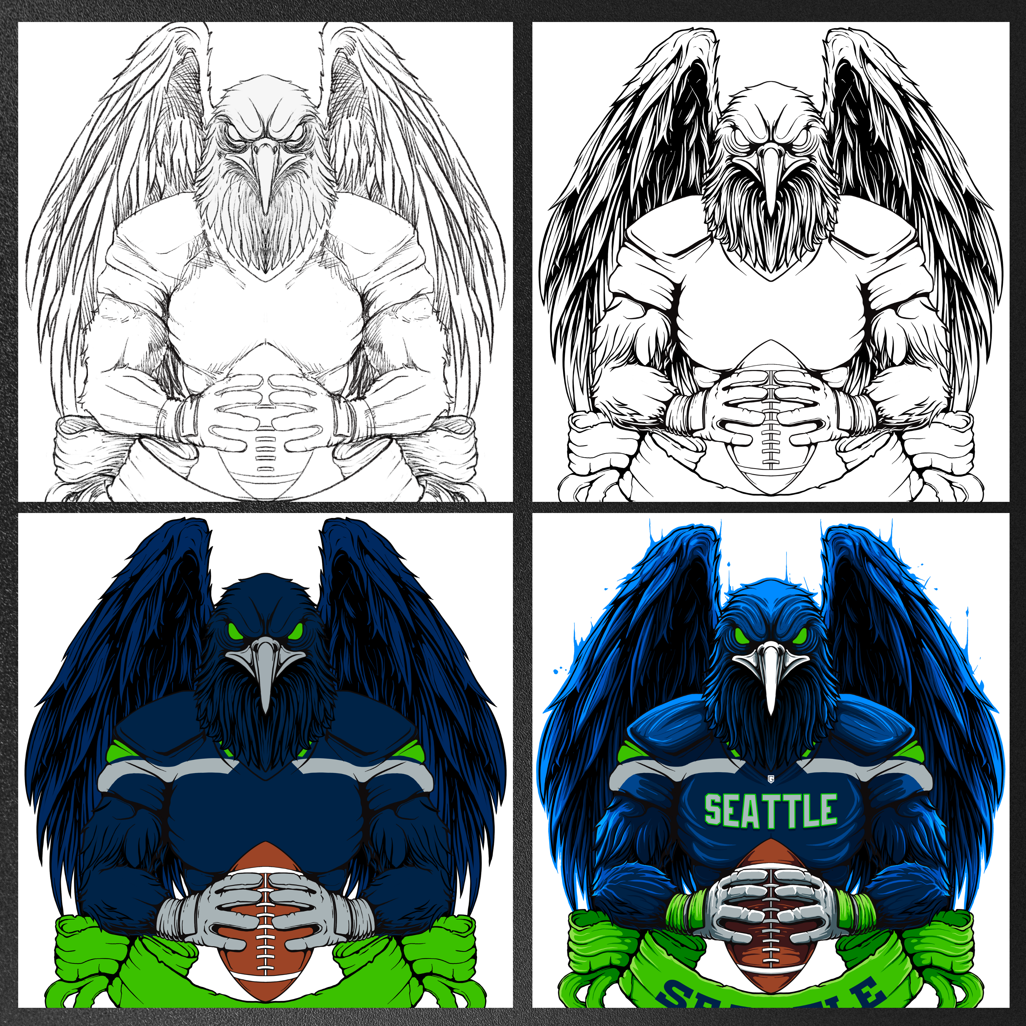 Seattle Football Men's Graphic Sweatshirt