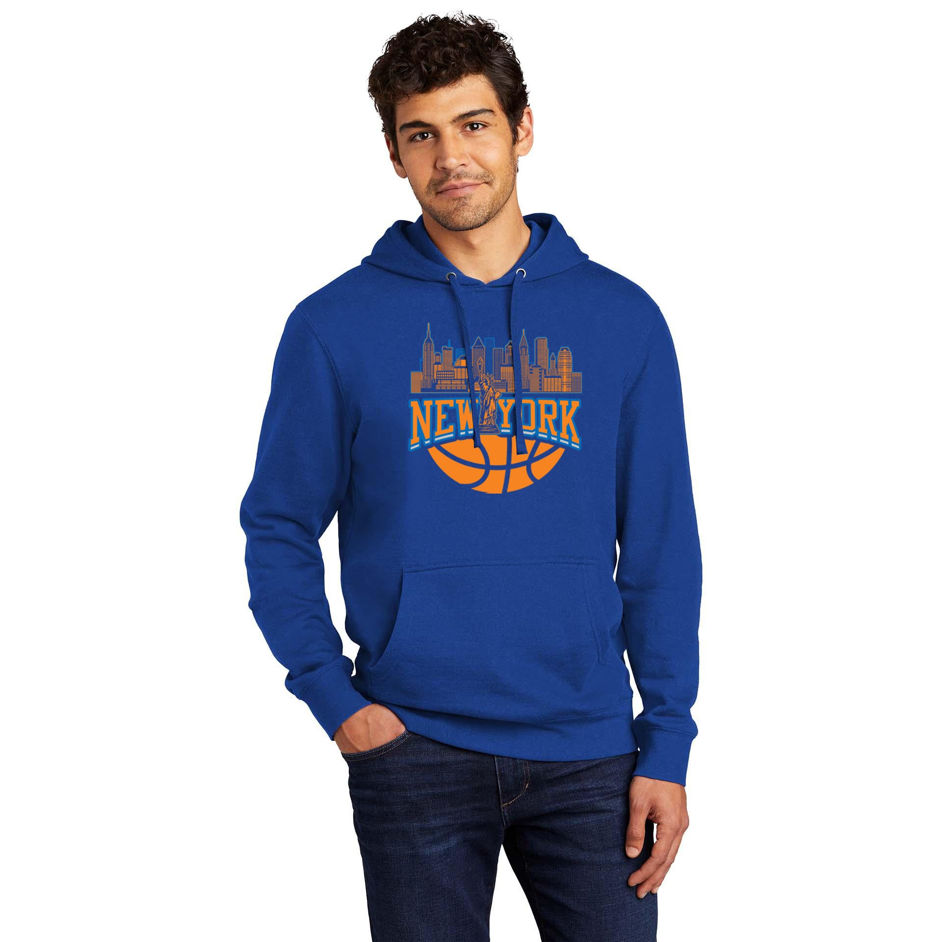 New York Basketball Skyline Men's Graphic Hoodie