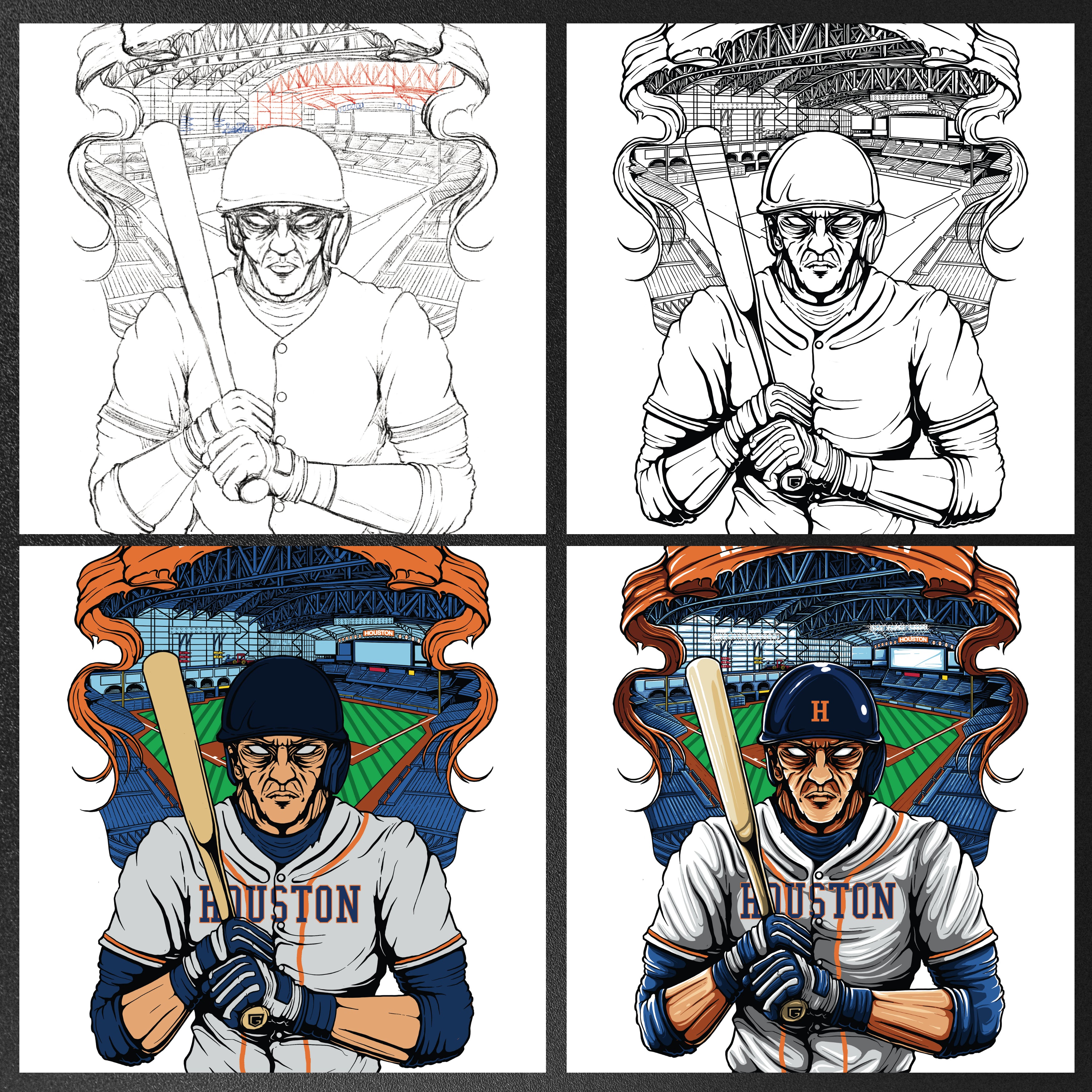 Houston Baseball Men's Graphic Sweatshirt