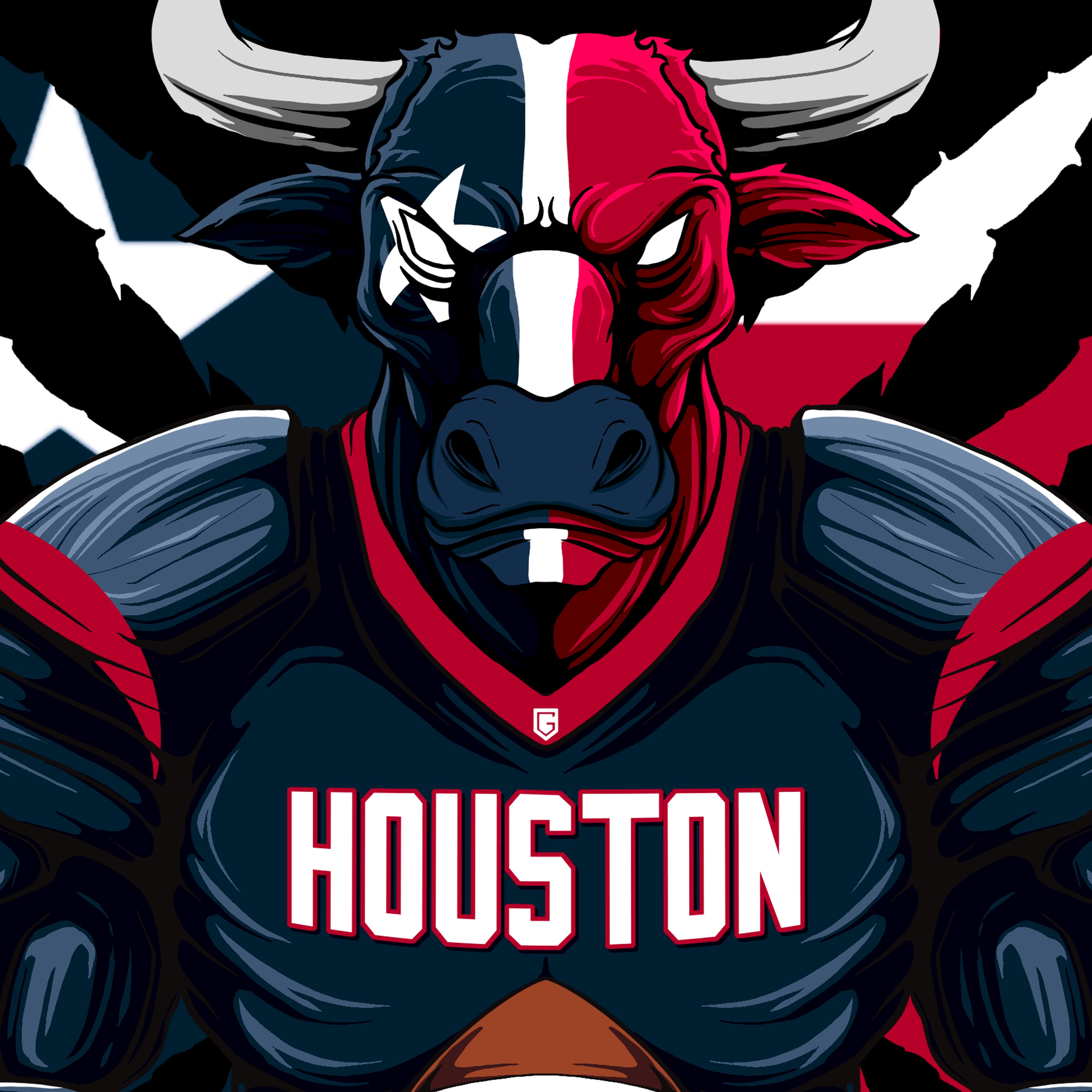 Houston Football Men's Graphic Hoodie