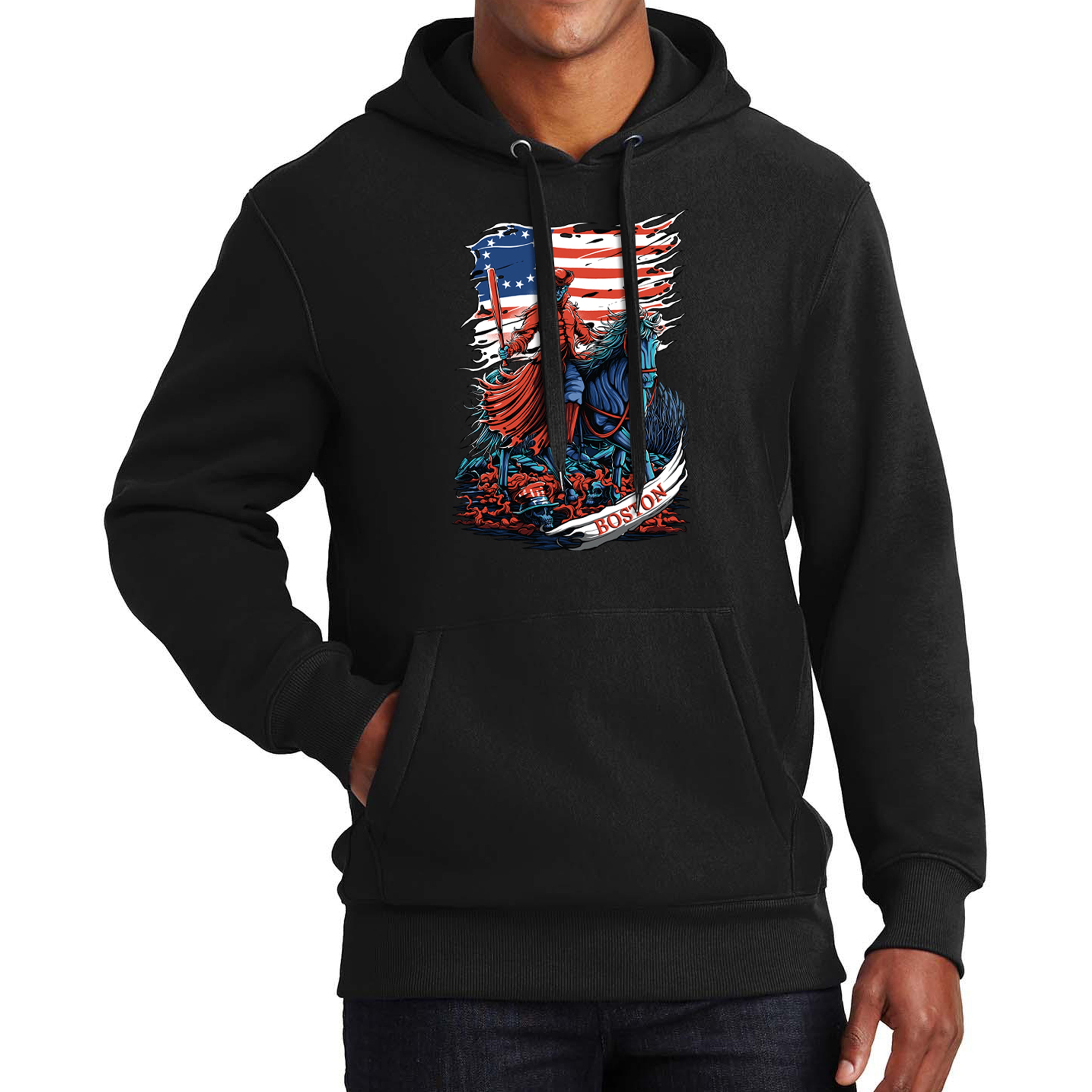 Boston Baseball Men's Graphic Hoodie