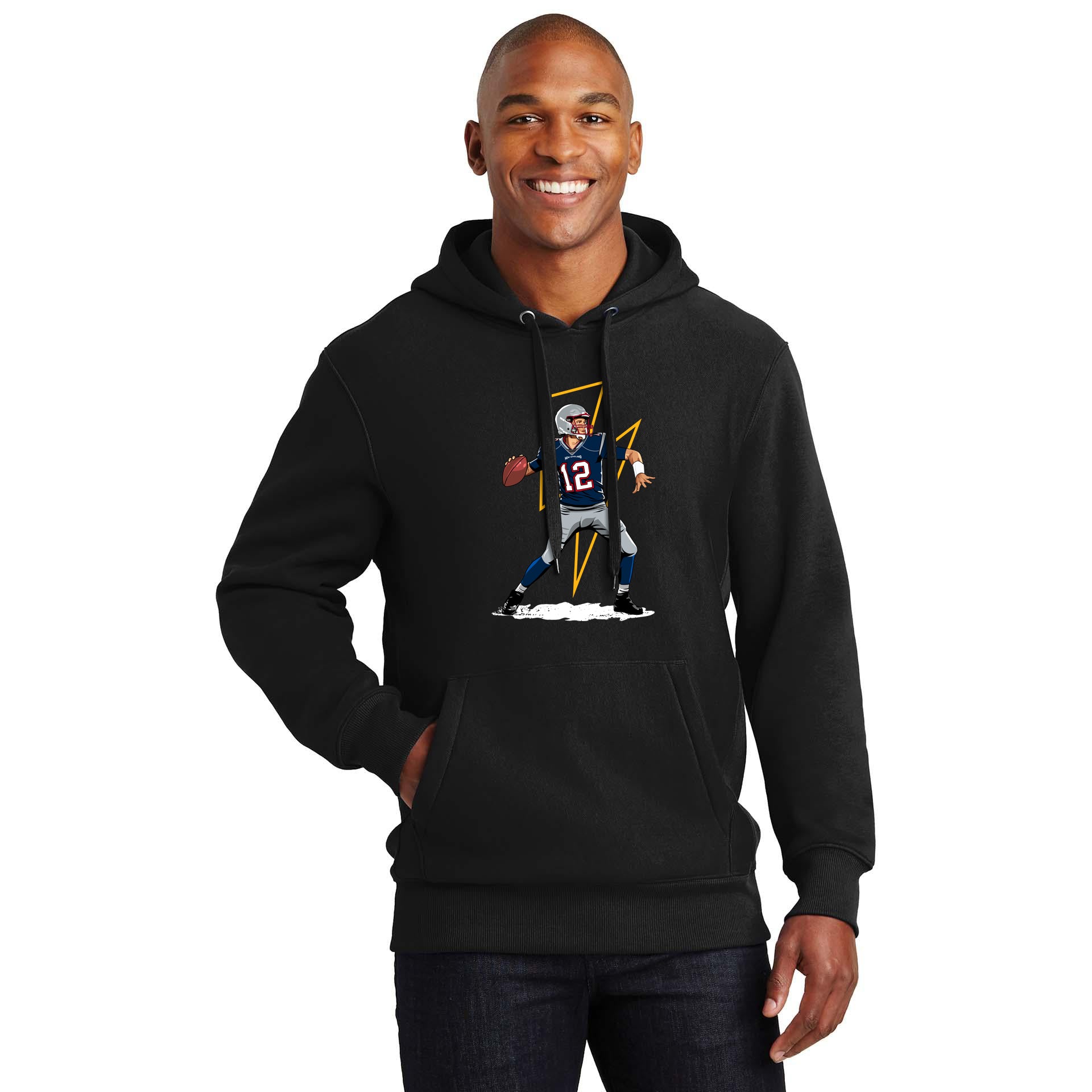 New England Football Quarterback Men's Graphic Hoodie