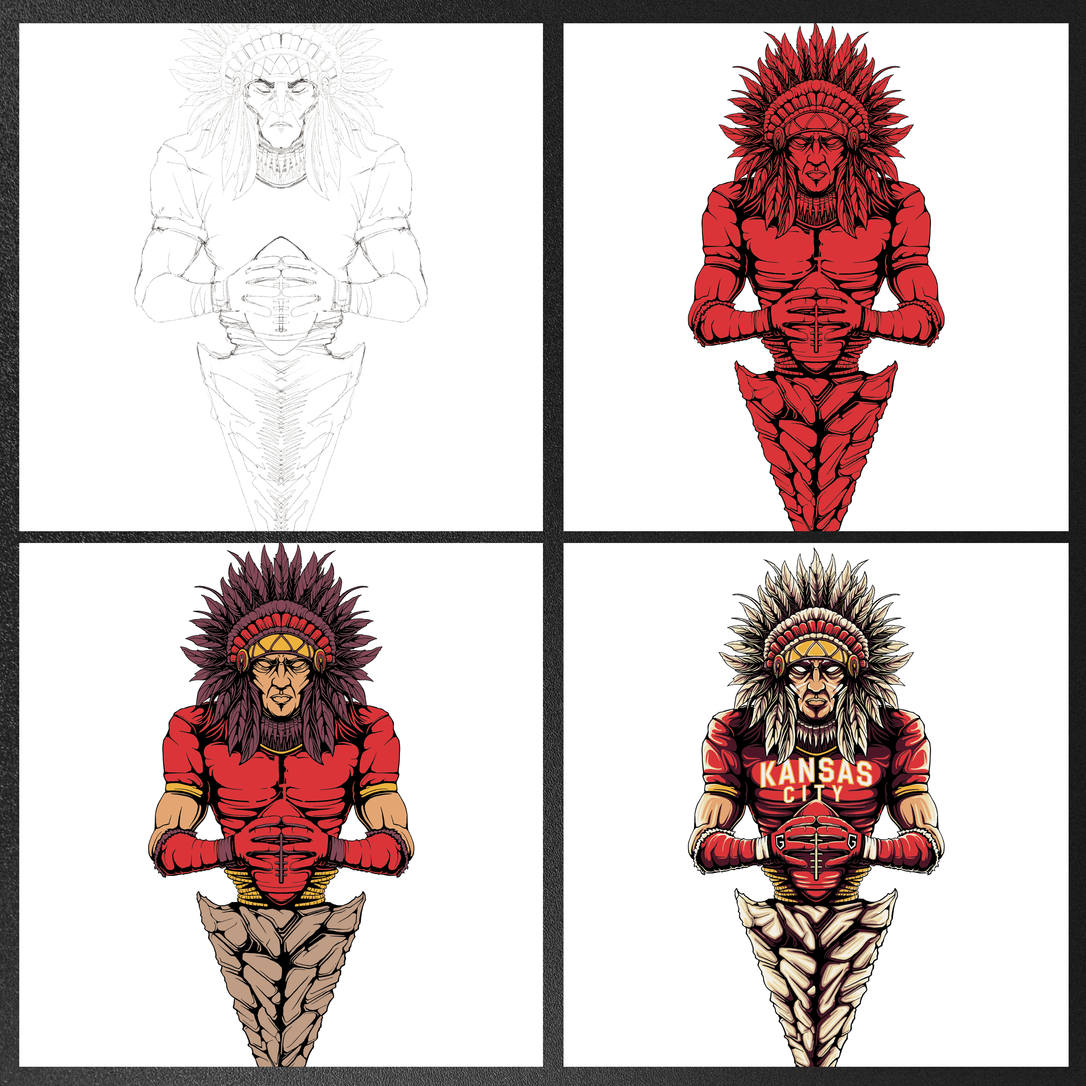 Kansas City Football Arrowhead Men's T-Shirt