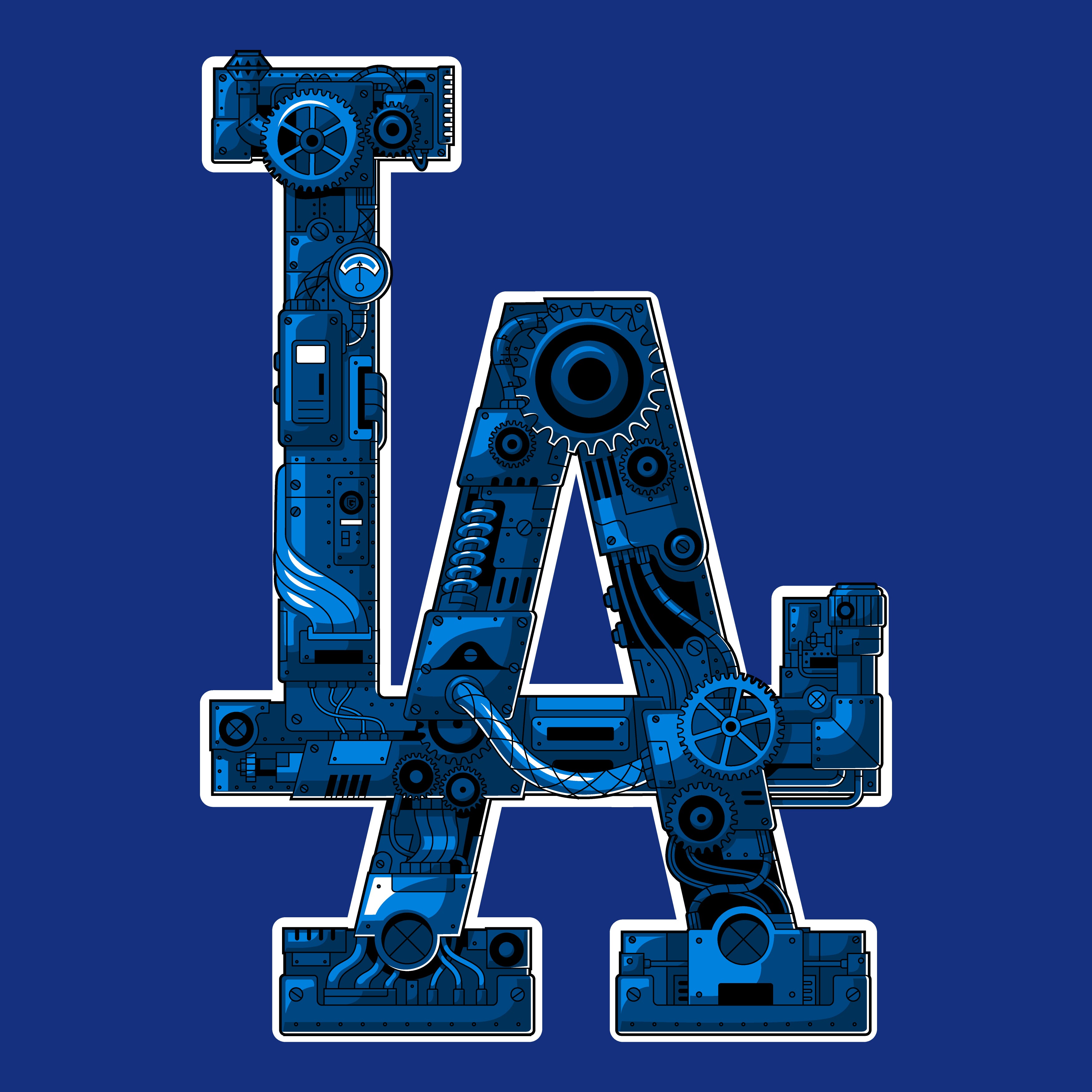 Los Angeles Steampunk Baseball Men's T-Shirt