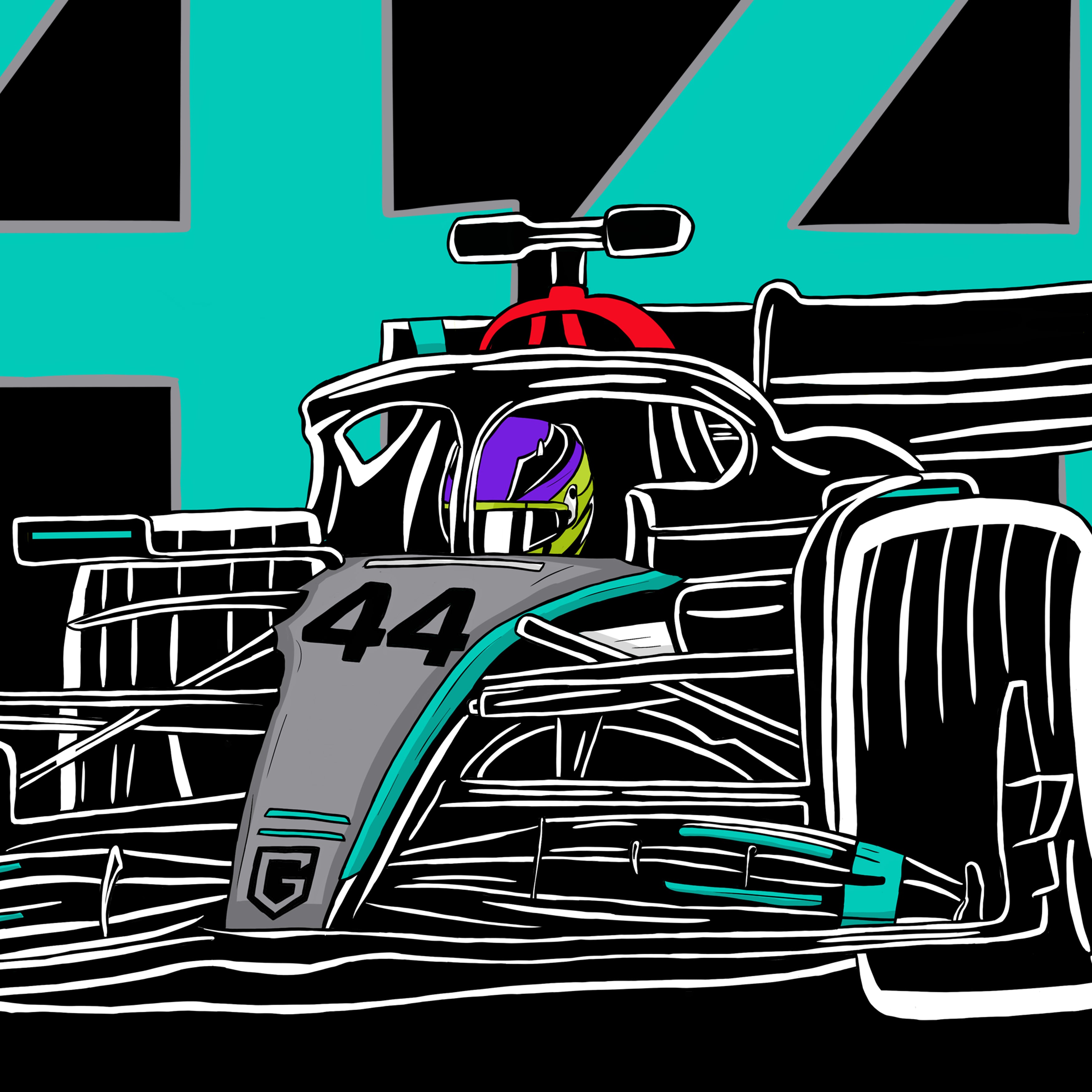 Formula Racing - LEWIS 44 - Men's Graphic T-Shirt