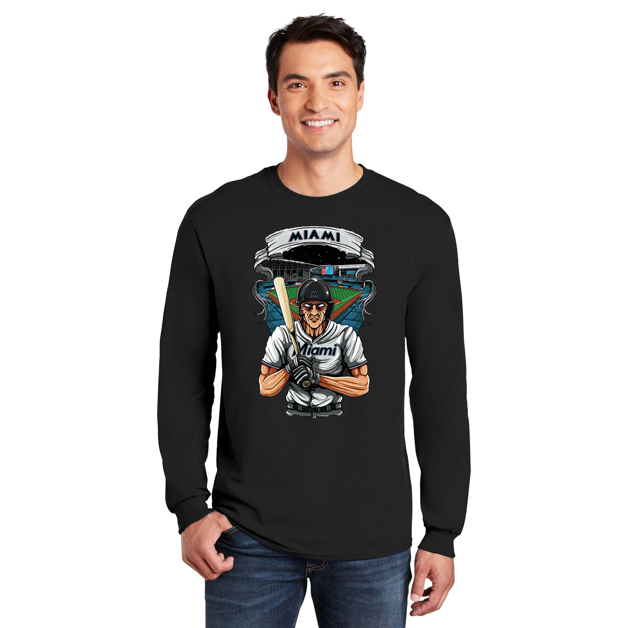 Miami Baseball Long Sleeve Men's T-Shirt