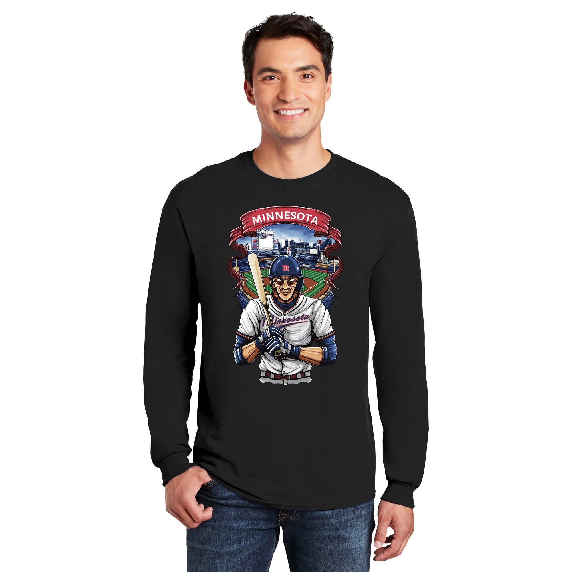 Minnesota Baseball Long Sleeve Men's T-Shirt