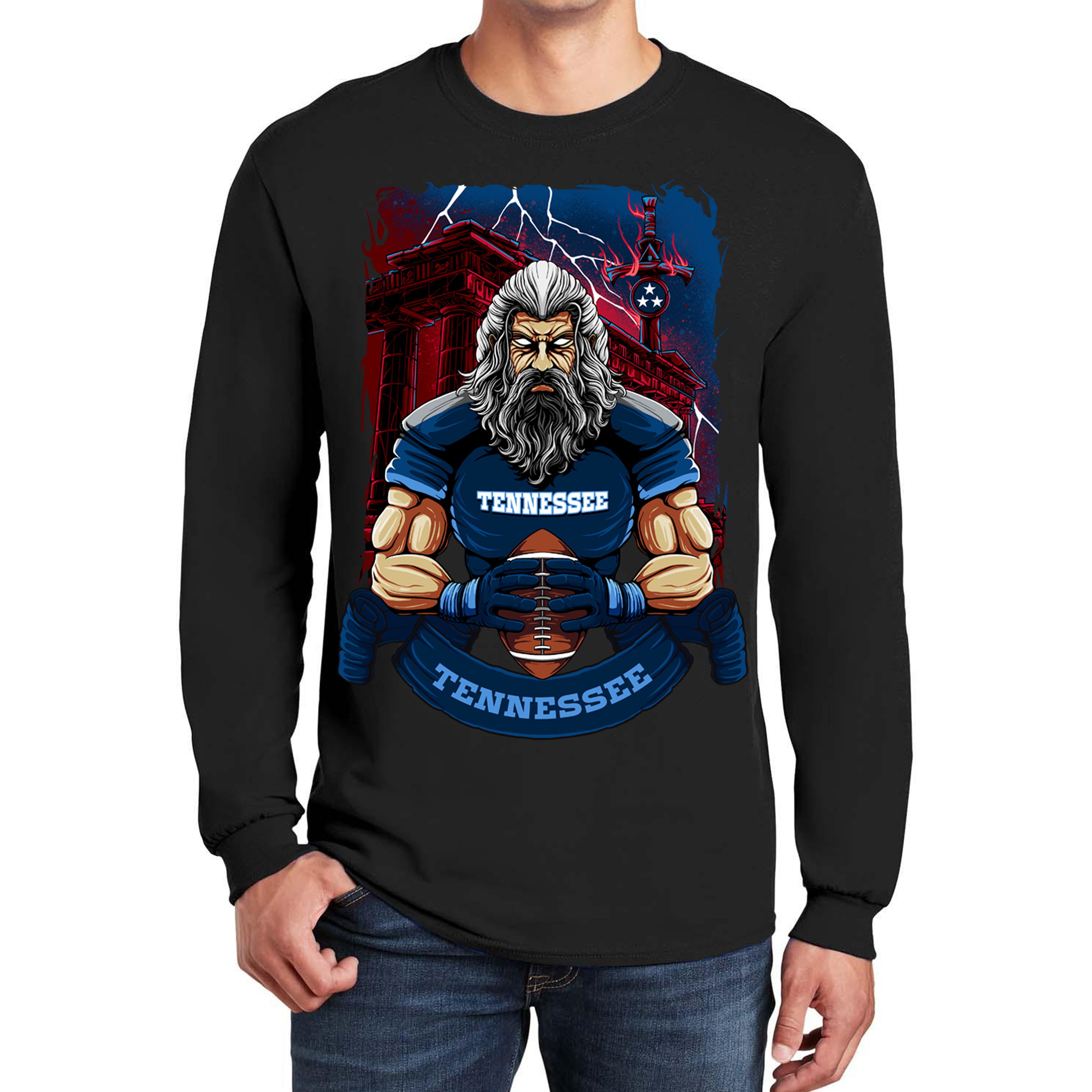 Tennessee Football Long Sleeve Men's T-Shirt