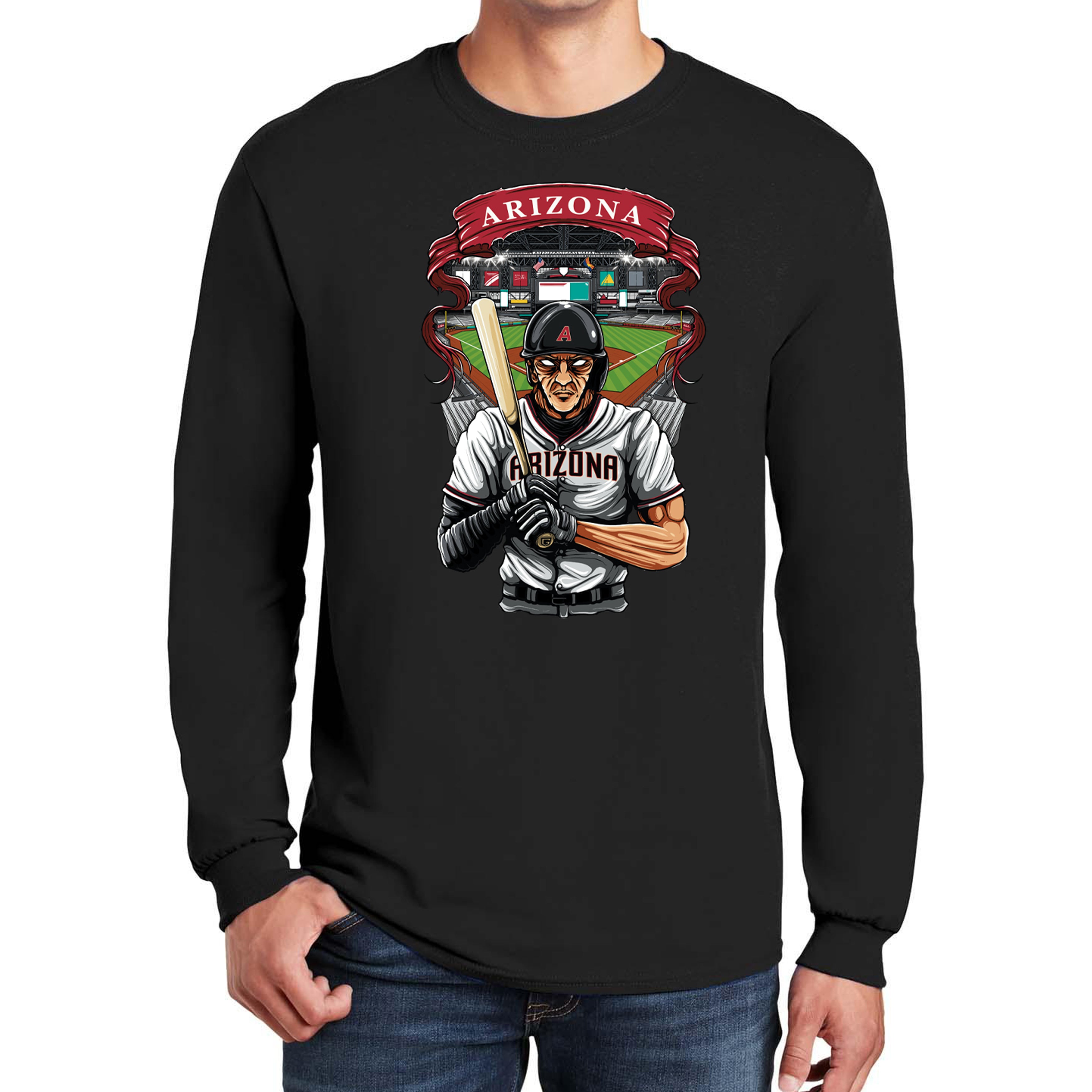 Arizona Baseball Long Sleeve Men's T-Shirt