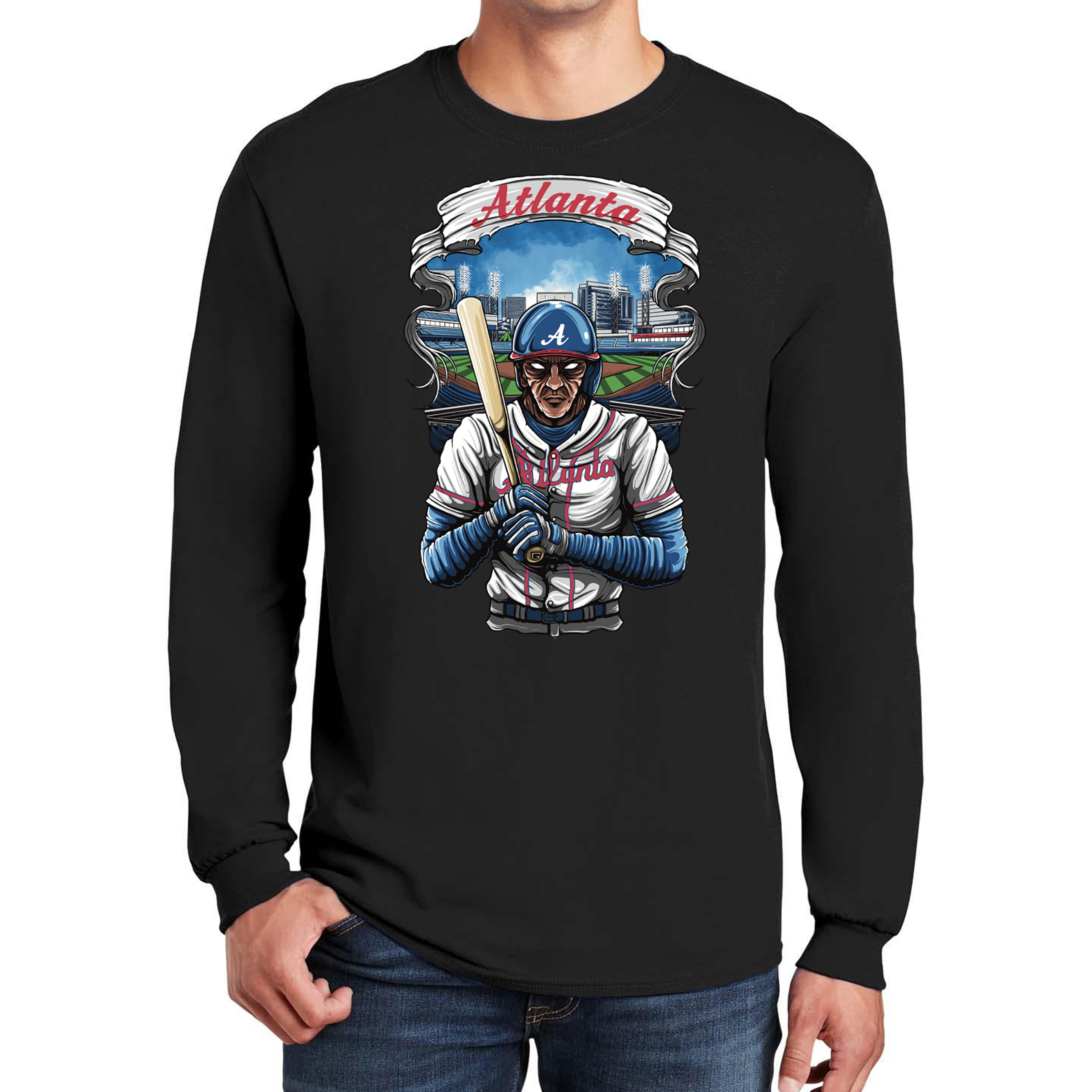 Atlanta Baseball Long Sleeve Men's T-Shirt