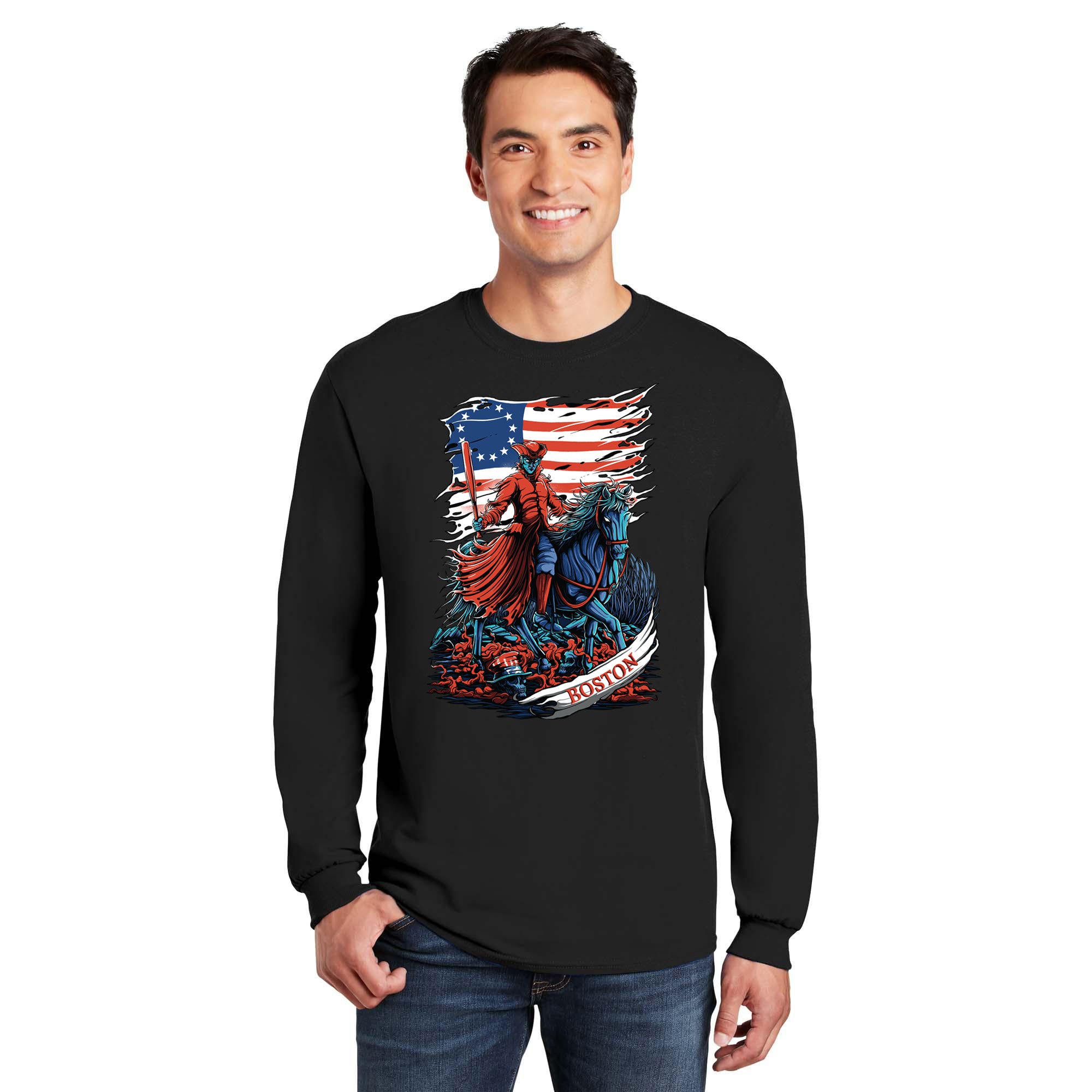 Boston Baseball Long Sleeve Men's T-Shirt