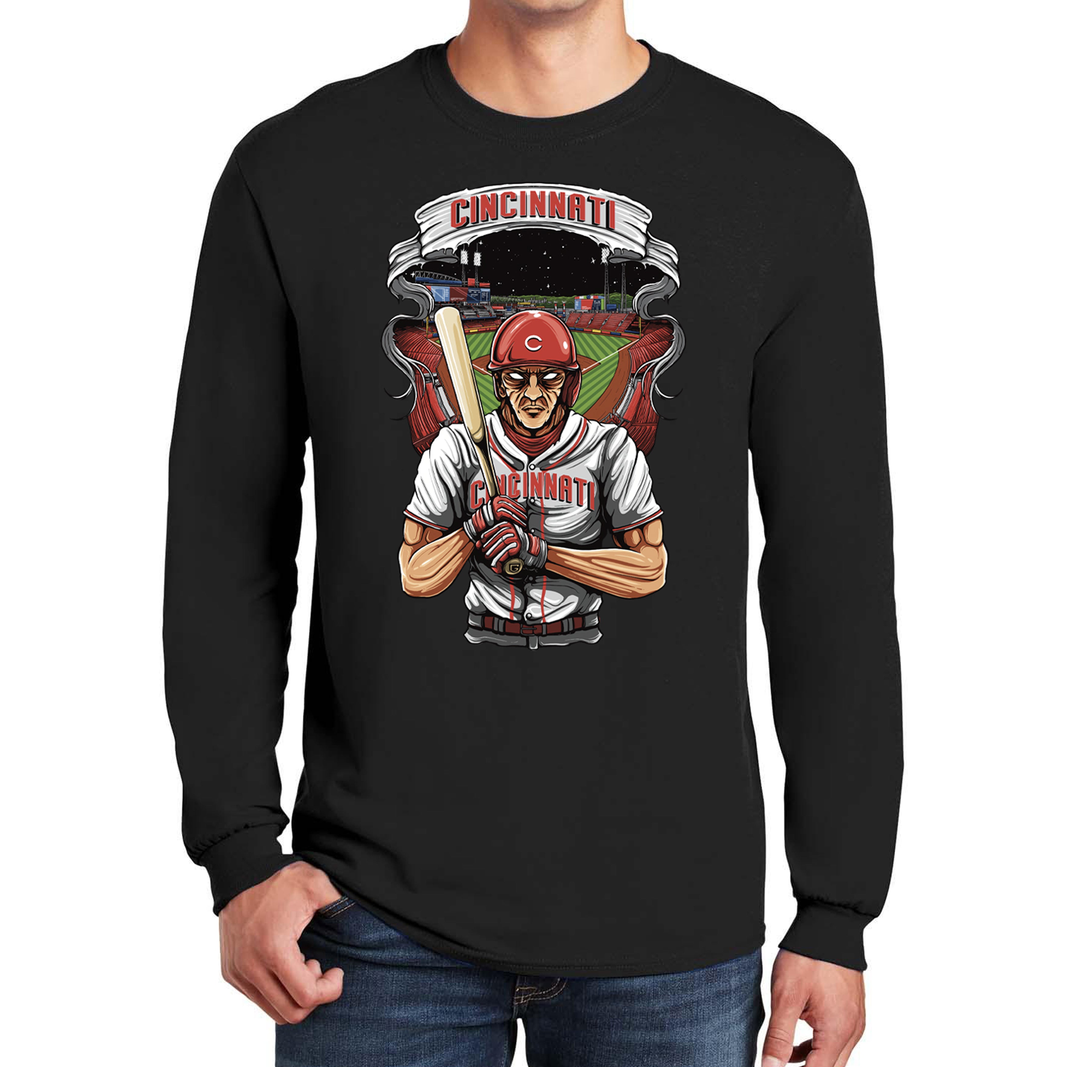 Cincinnati Baseball Long Sleeve Men's T-Shirt