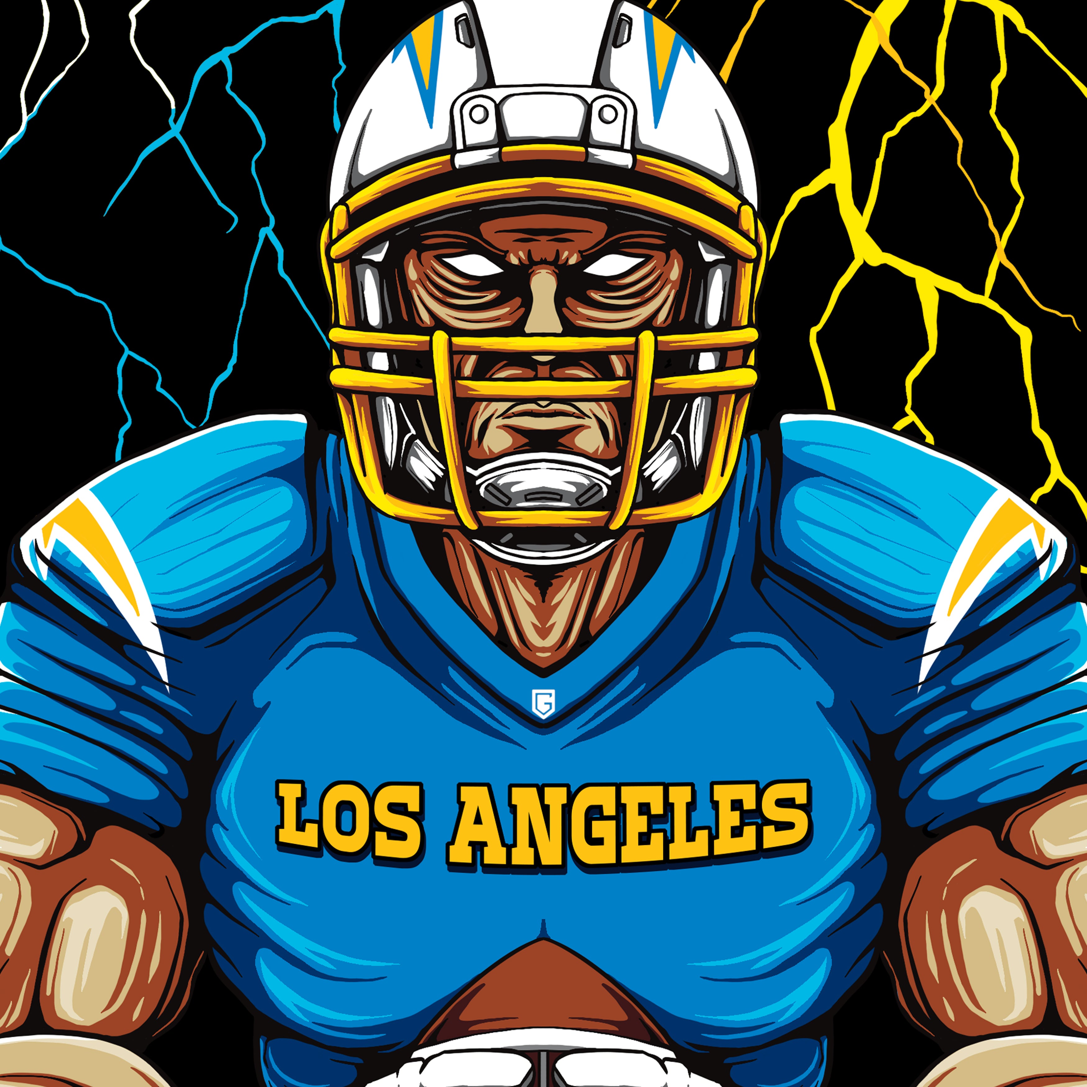 Los Angeles Football Lightning Strike Men's T-Shirt