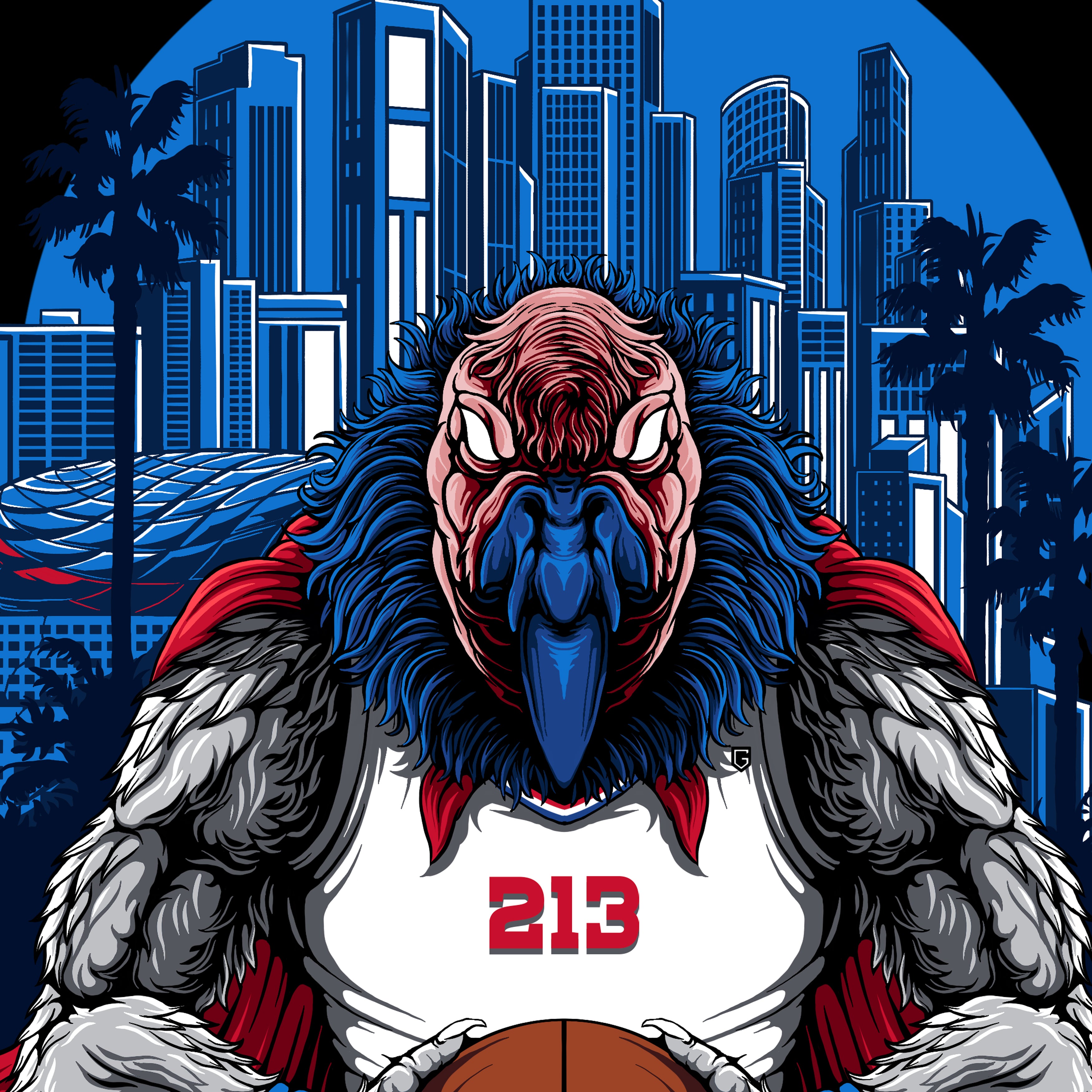 Los Angeles Basketball Chuck Men's T-Shirt