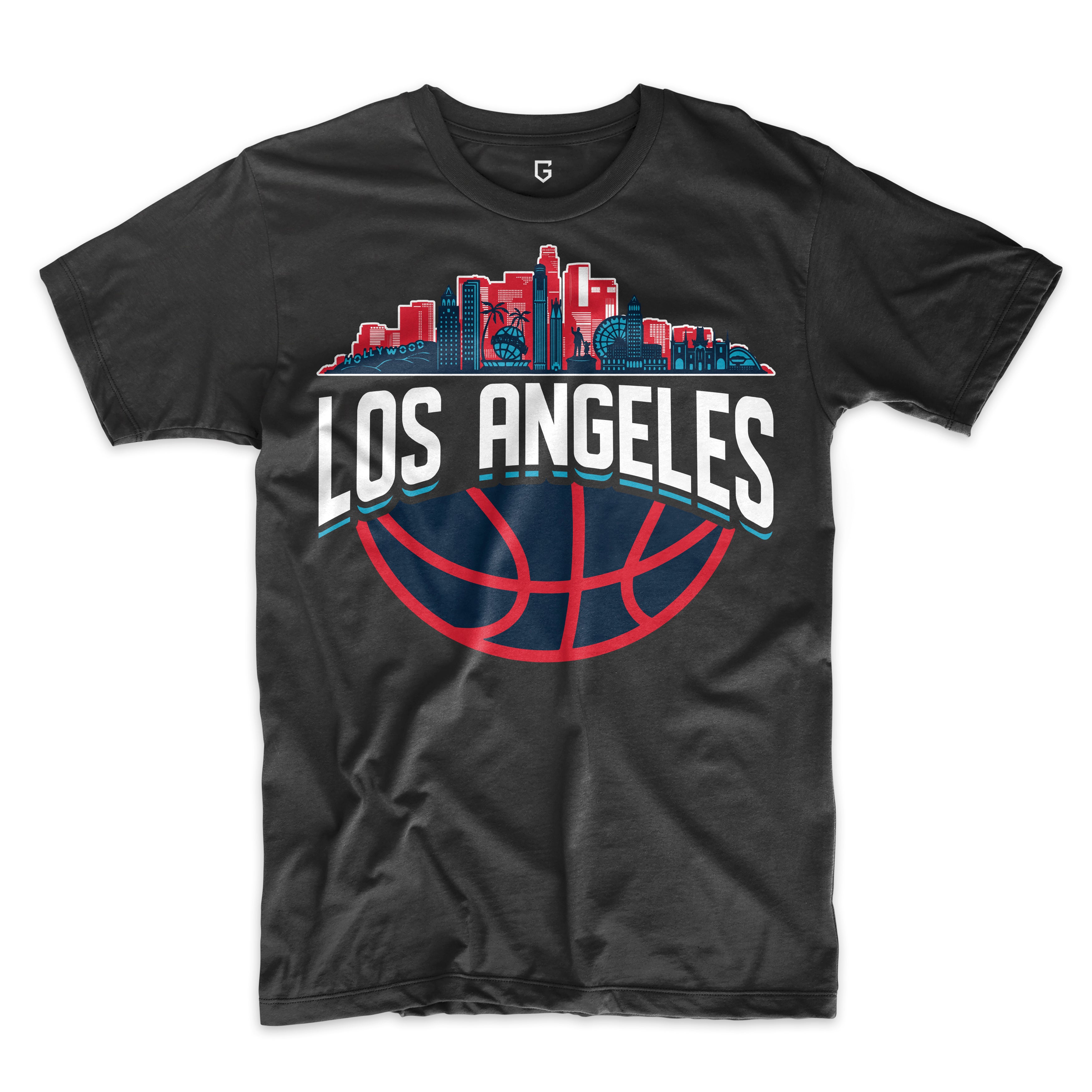 Los Angeles Basketball Skyline Men's T-Shirt