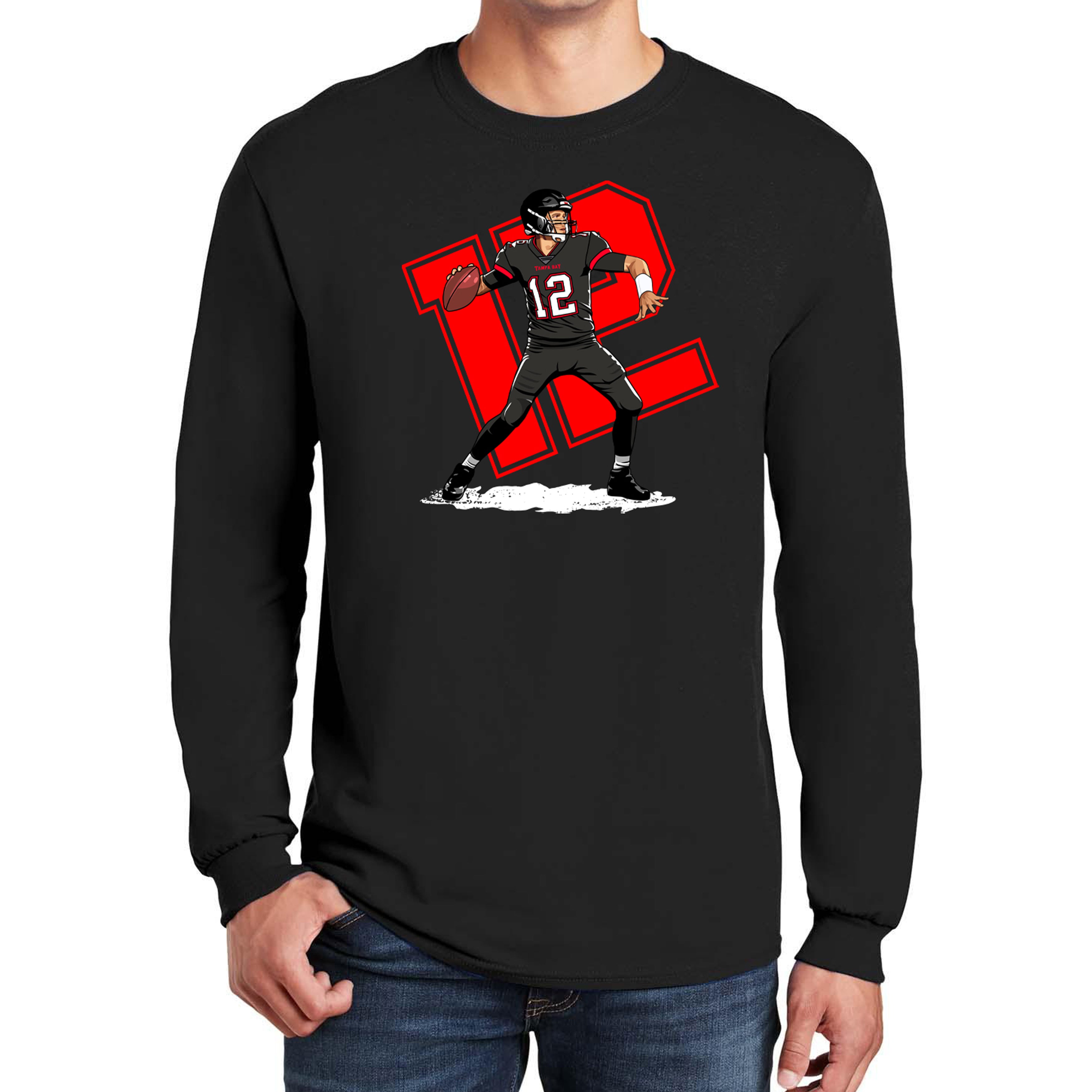 Tampa Bay Football Quaterback Long Sleeve Men's T-Shirt