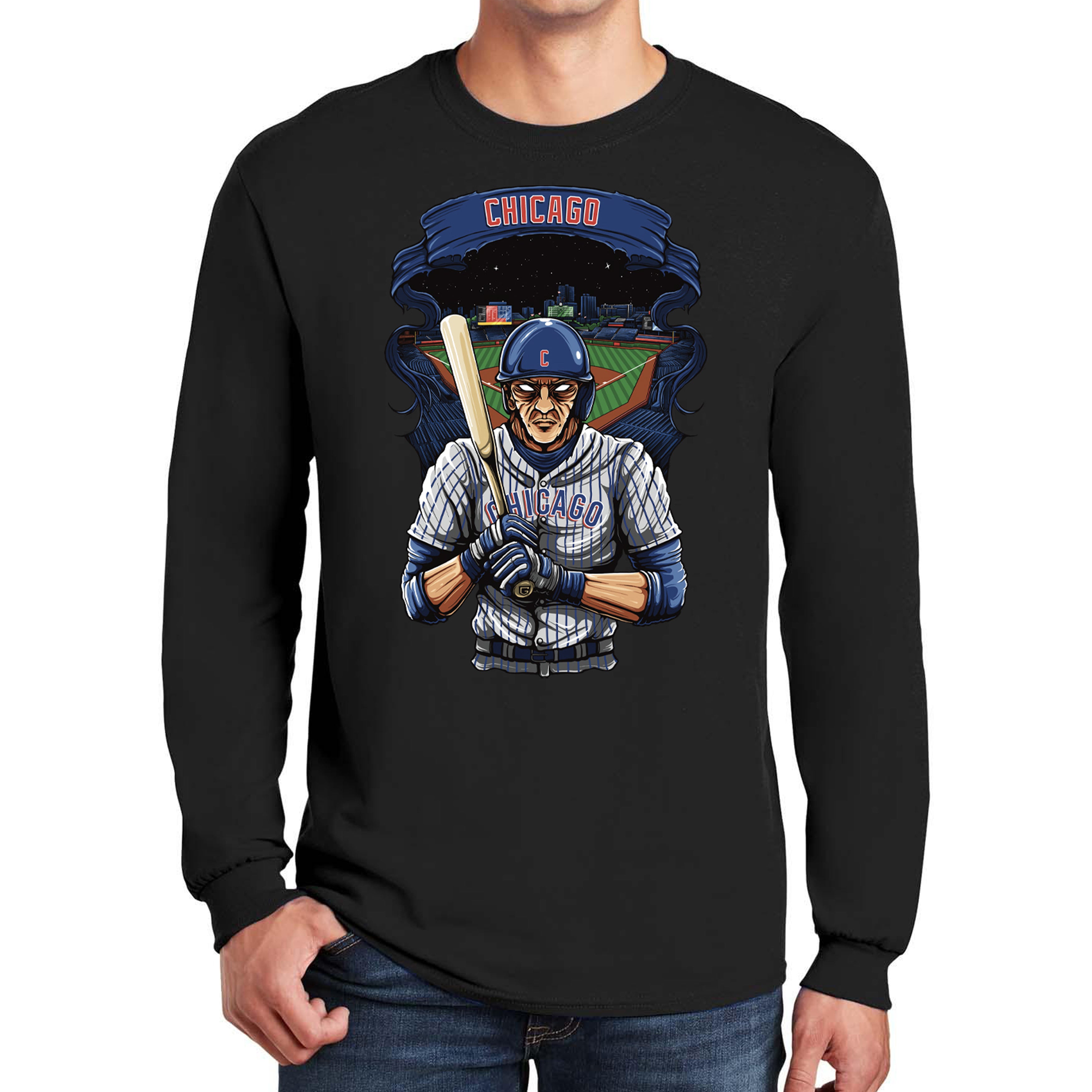 Chicago Baseball Long Sleeve Men's T-Shirt