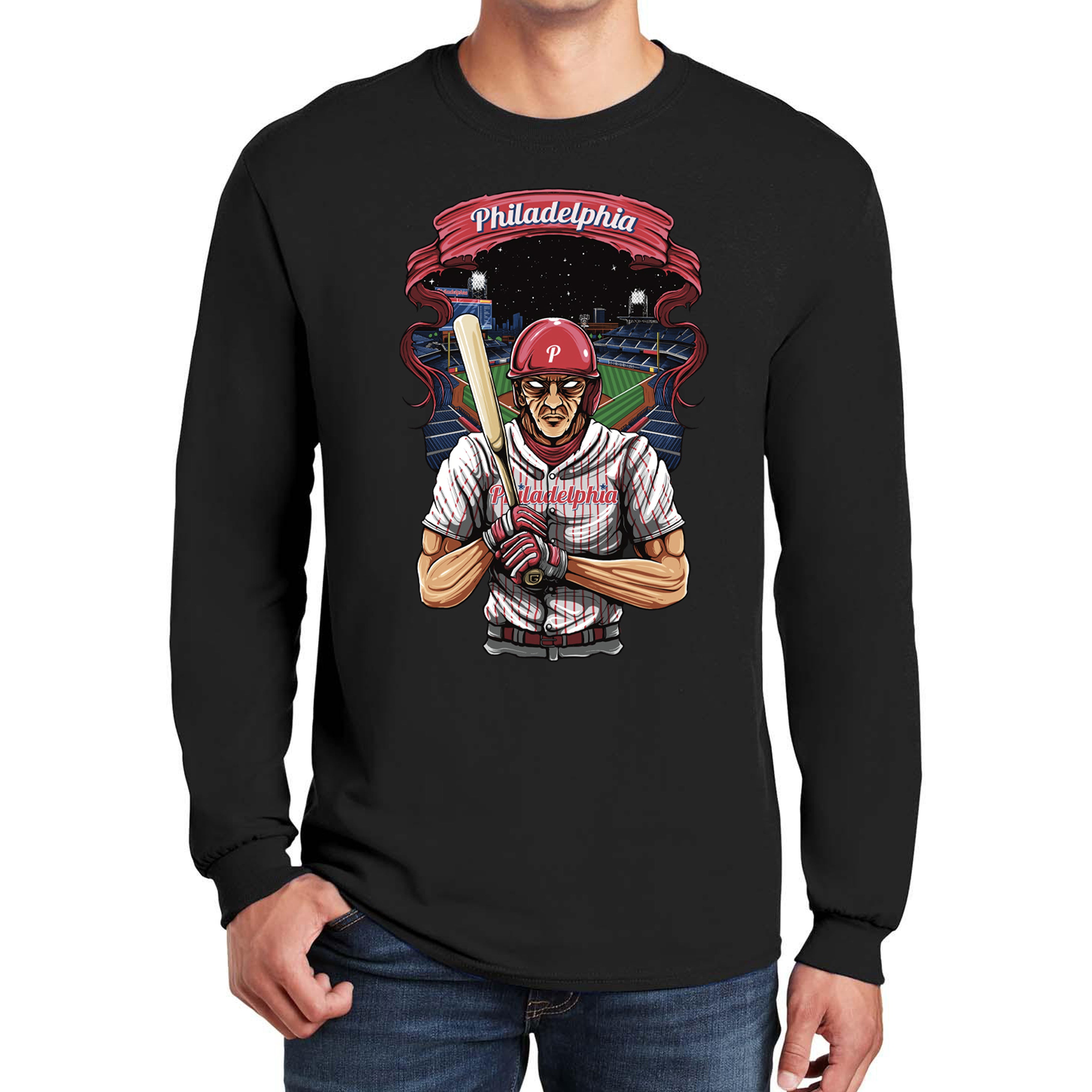 Philadelphia Baseball Long Sleeve Men's T-Shirt