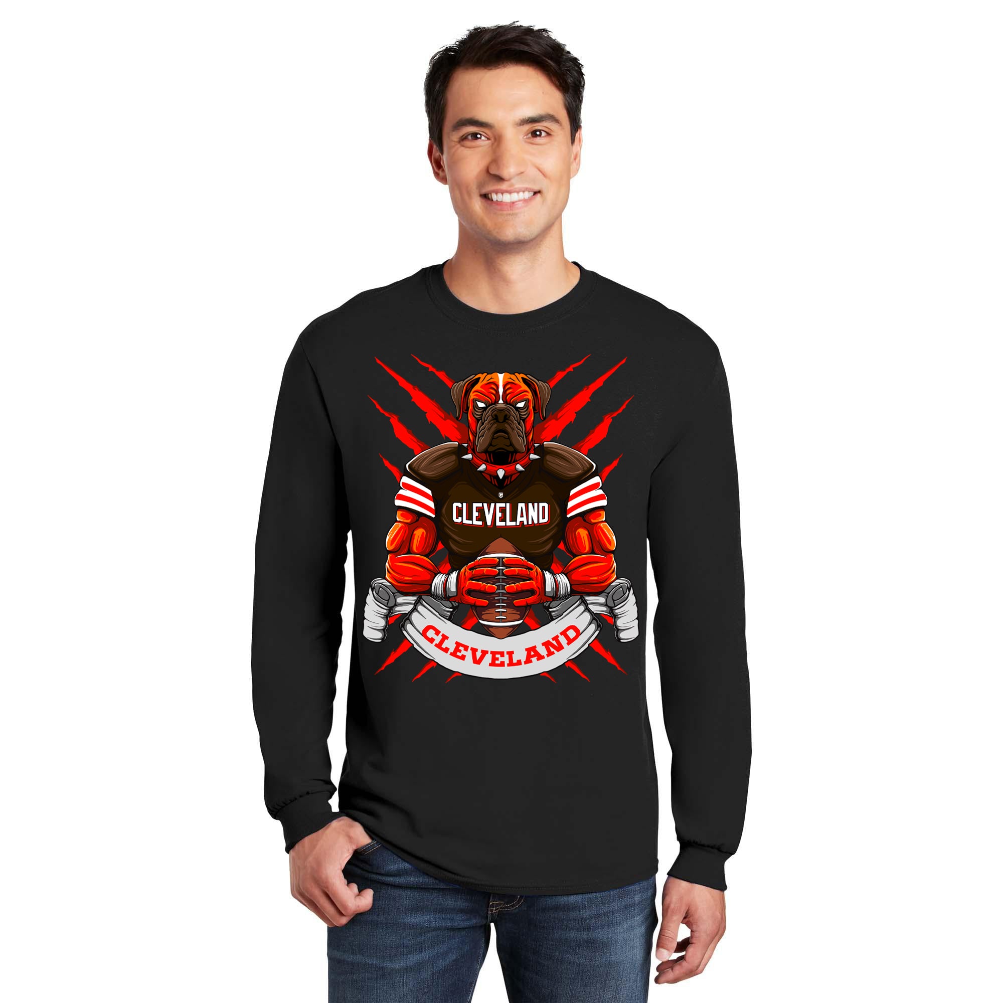 Cleveland Football Long Sleeve Men's T-Shirt