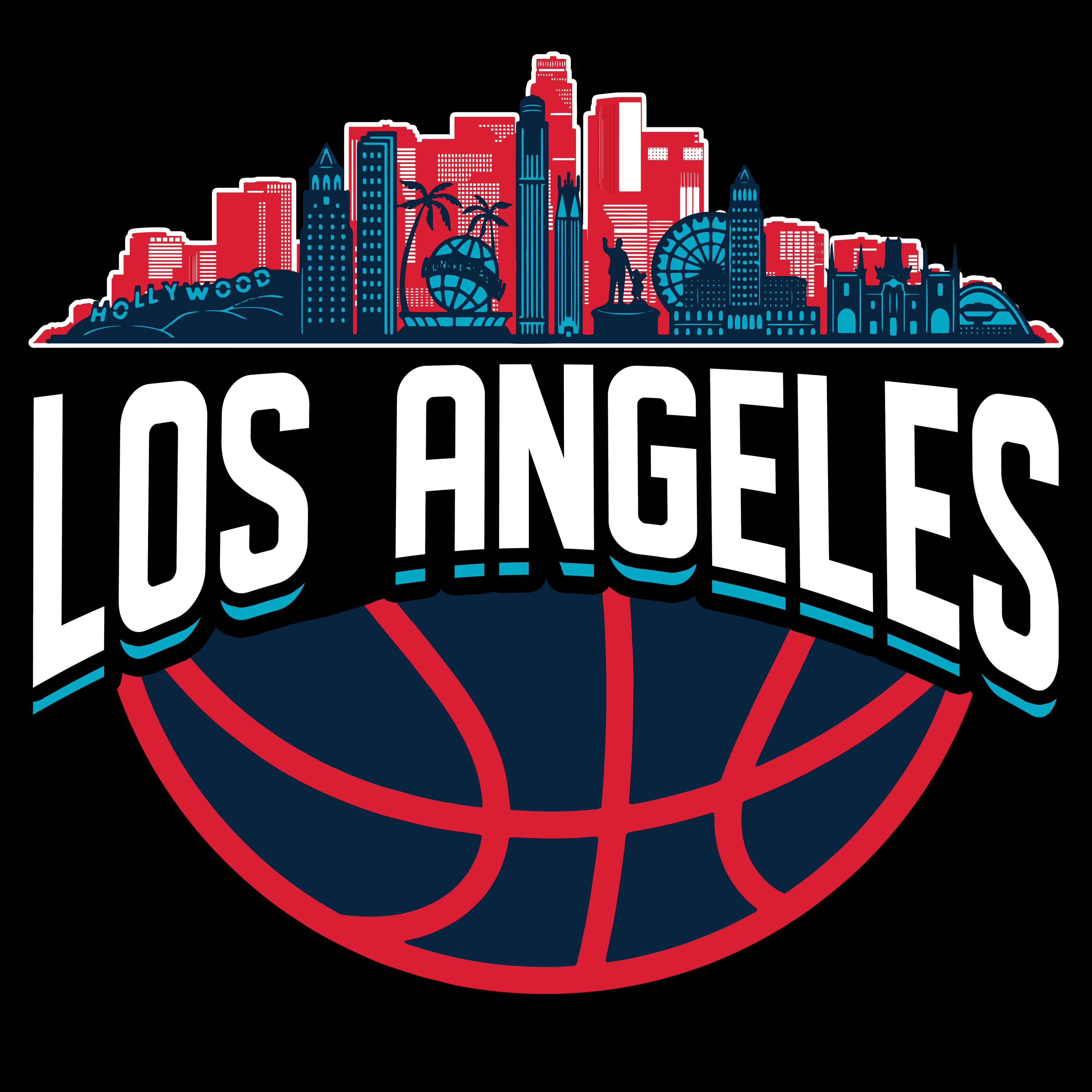 Los Angeles Basketball Skyline Men's T-Shirt