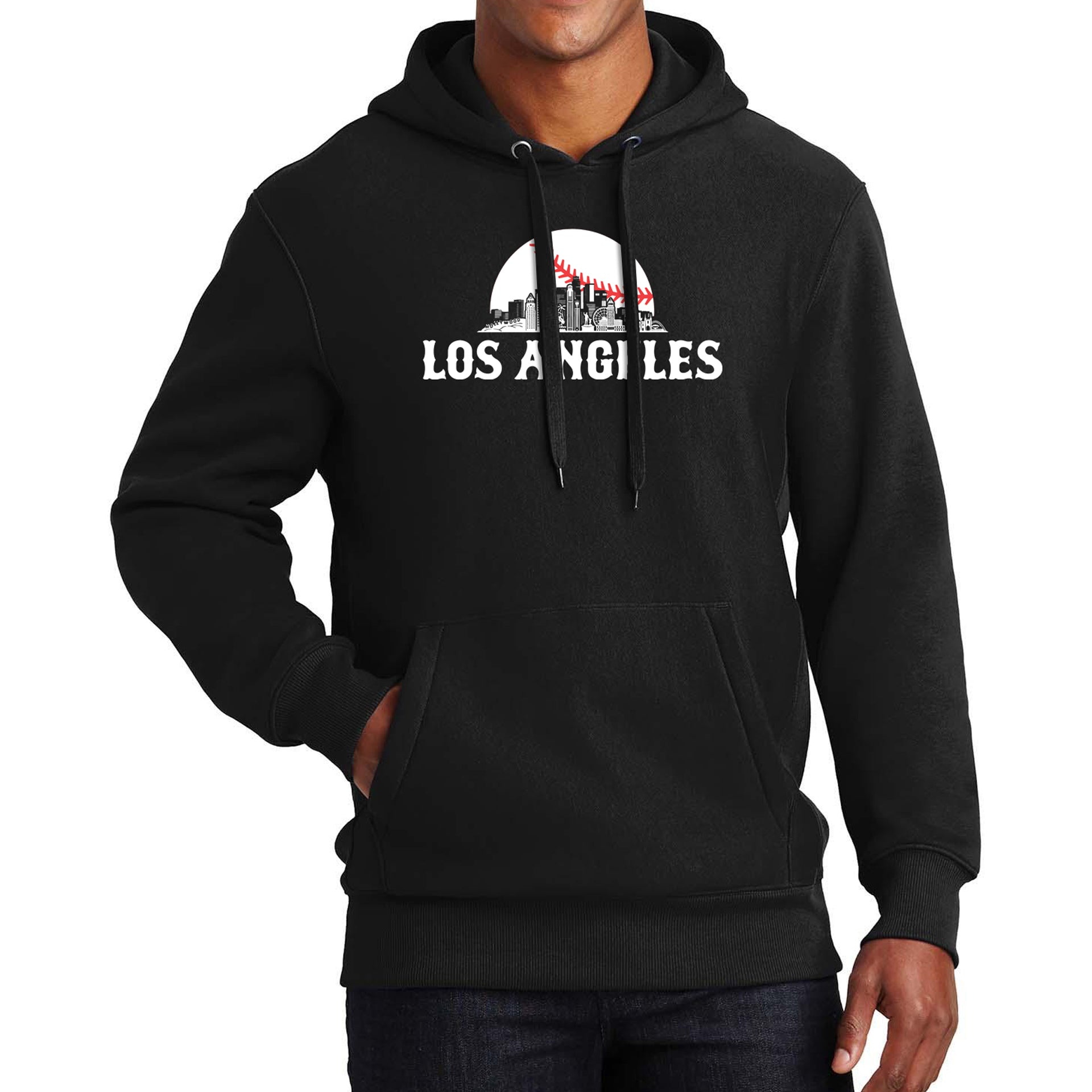 Los Angeles Baseball Sunset Men's Graphic Hoodie