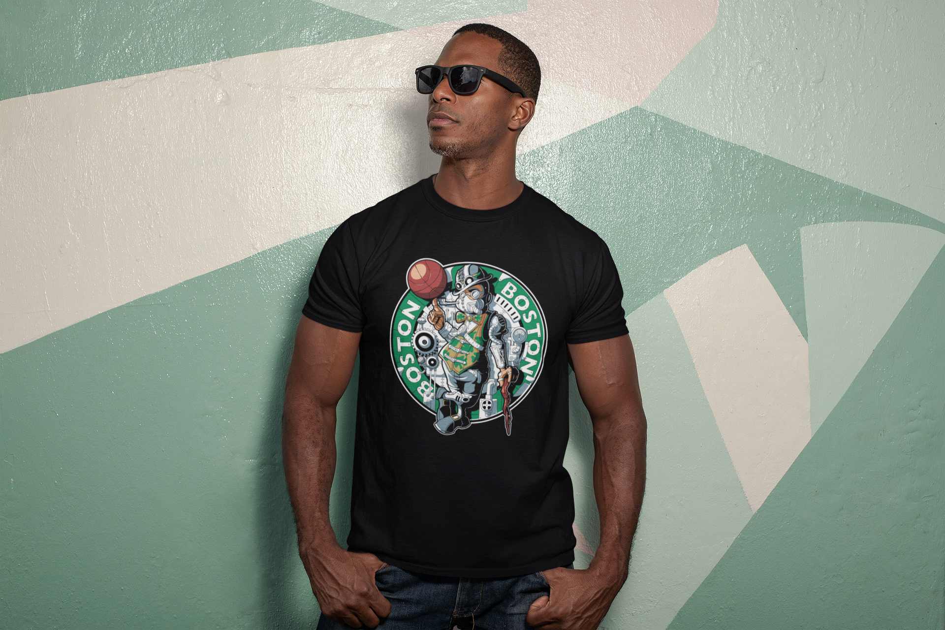 Boston Steampunk Basketball Men's T-Shirt